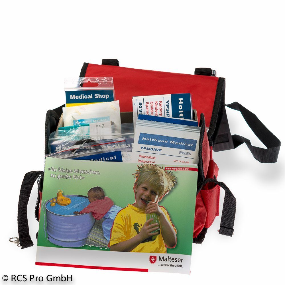 Holthaus Medical Erste-Hilfe-Koffer Kindergarten Verbandtasche Füllung mit 93tlg