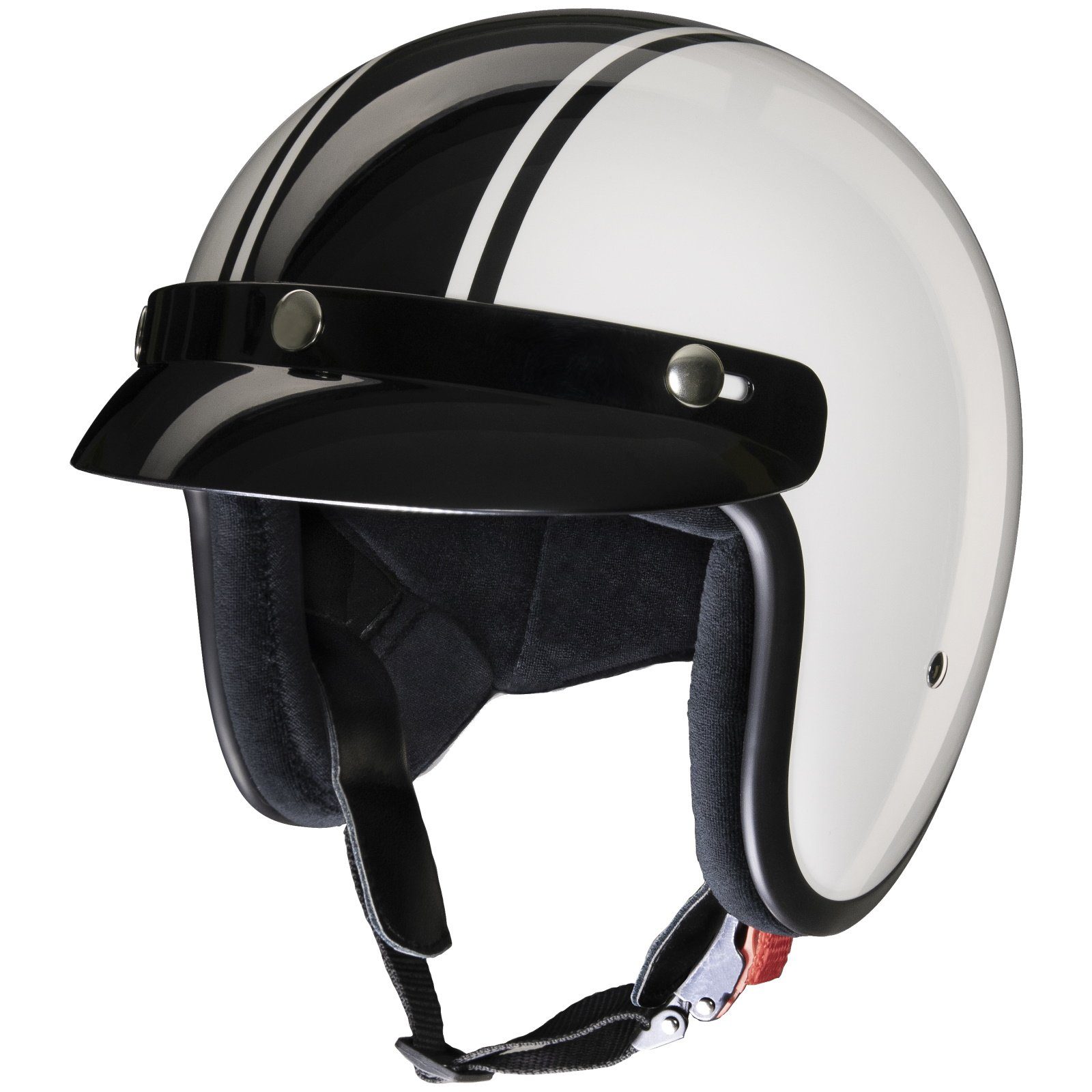 Redbike Motorradhelm Kochmann RB-675 Jethelm Weiss / Schwarz (1er Set), jethelm für motorrad