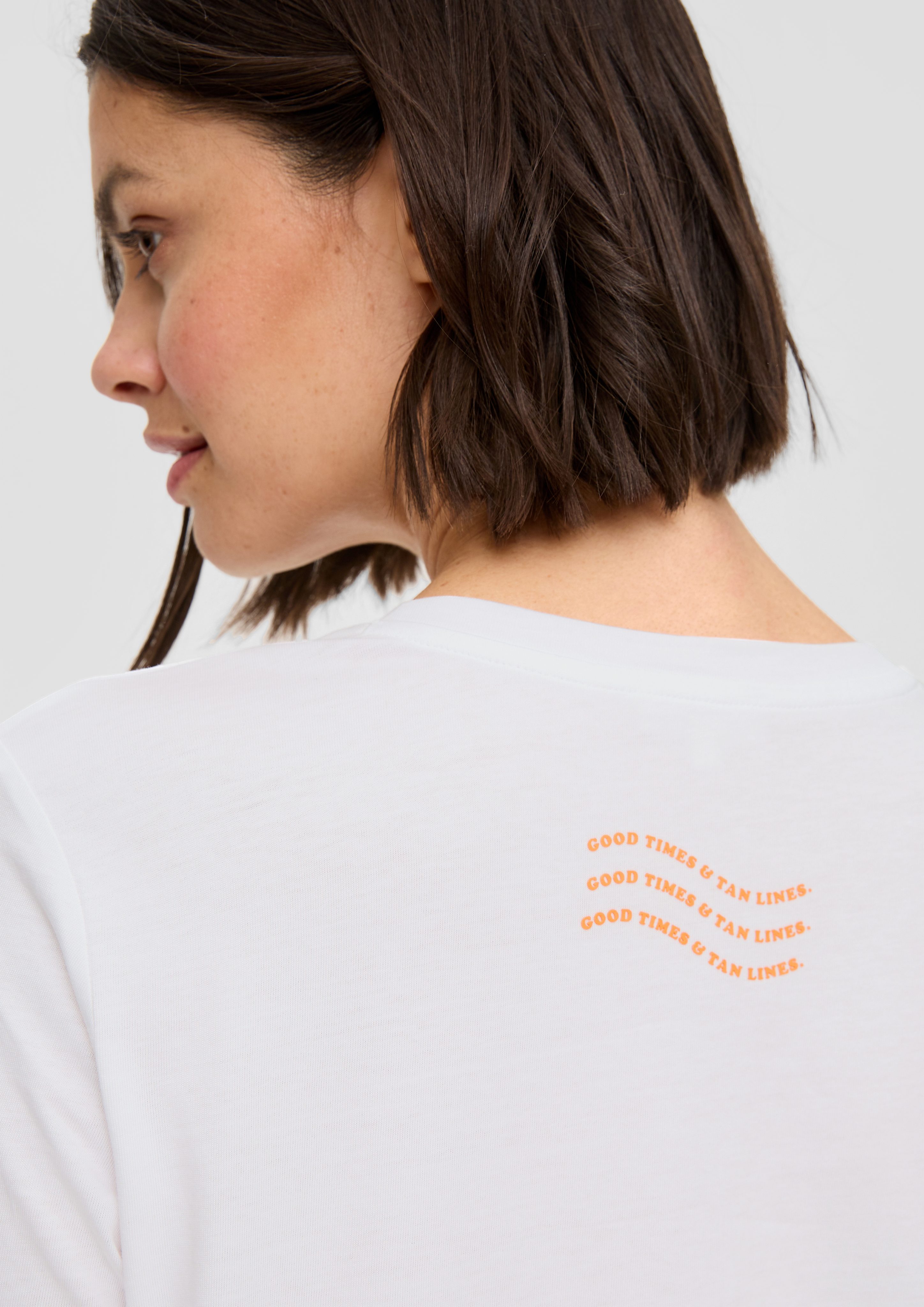 s.Oliver Kurzarmshirt T-Shirt aus Baumwolle mit günstig online kaufen