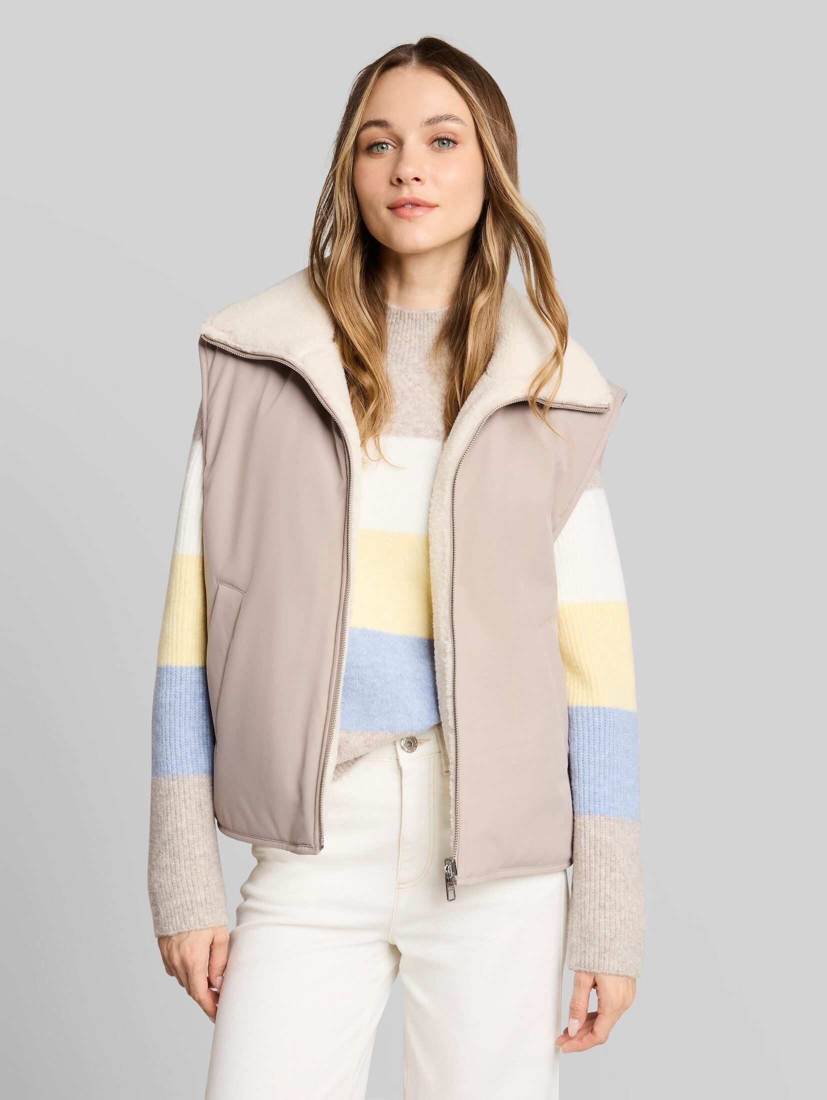 TOM TAILOR Denim Steppweste Jacken Teddy Weste mit Wendefunktion