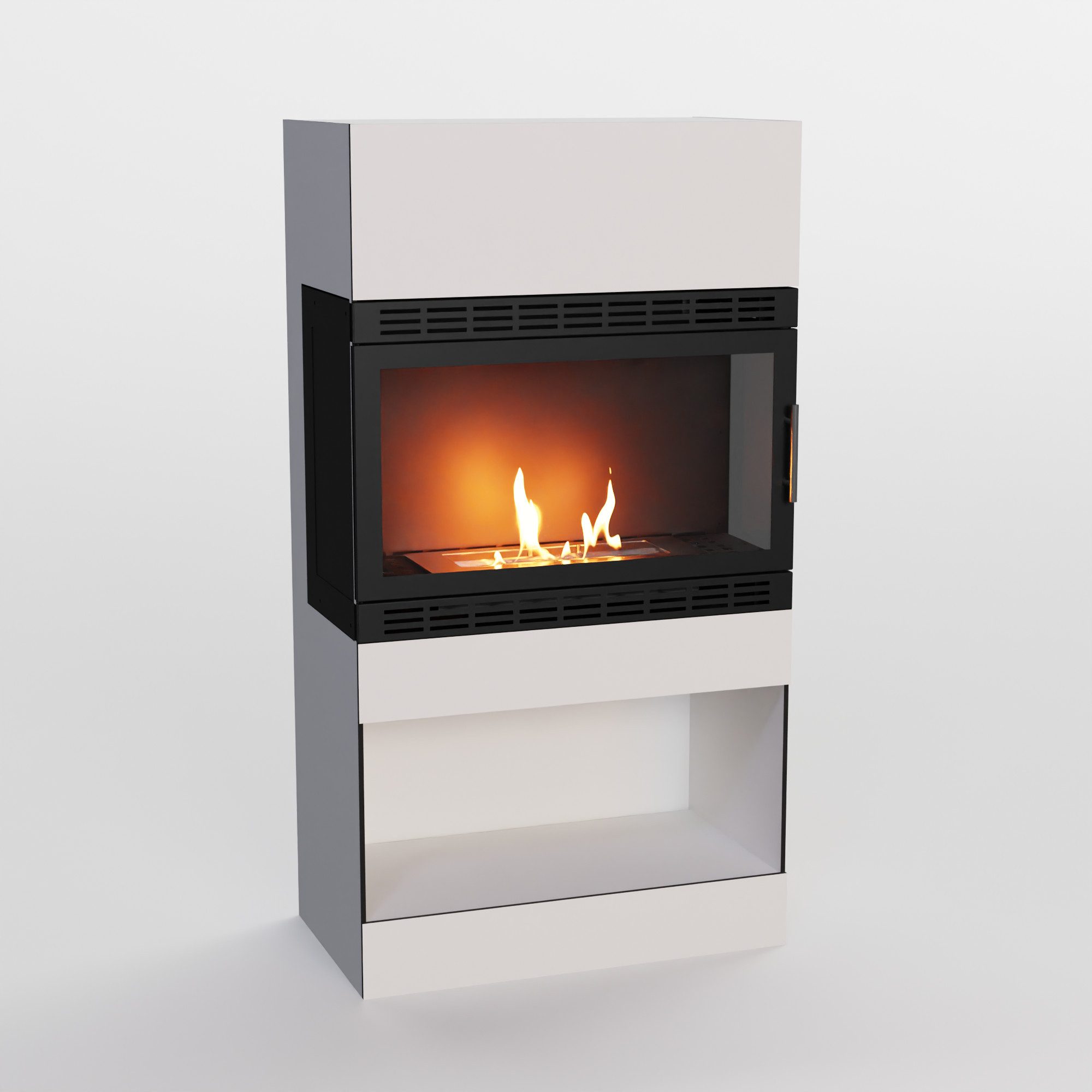 GLOW FIRE Echtfeuer-Dekokamin Lillesand Vision XL Outdoor Ethanolkamin, Kamin, 3h Brenndauer, Heizleistung bis 2KW