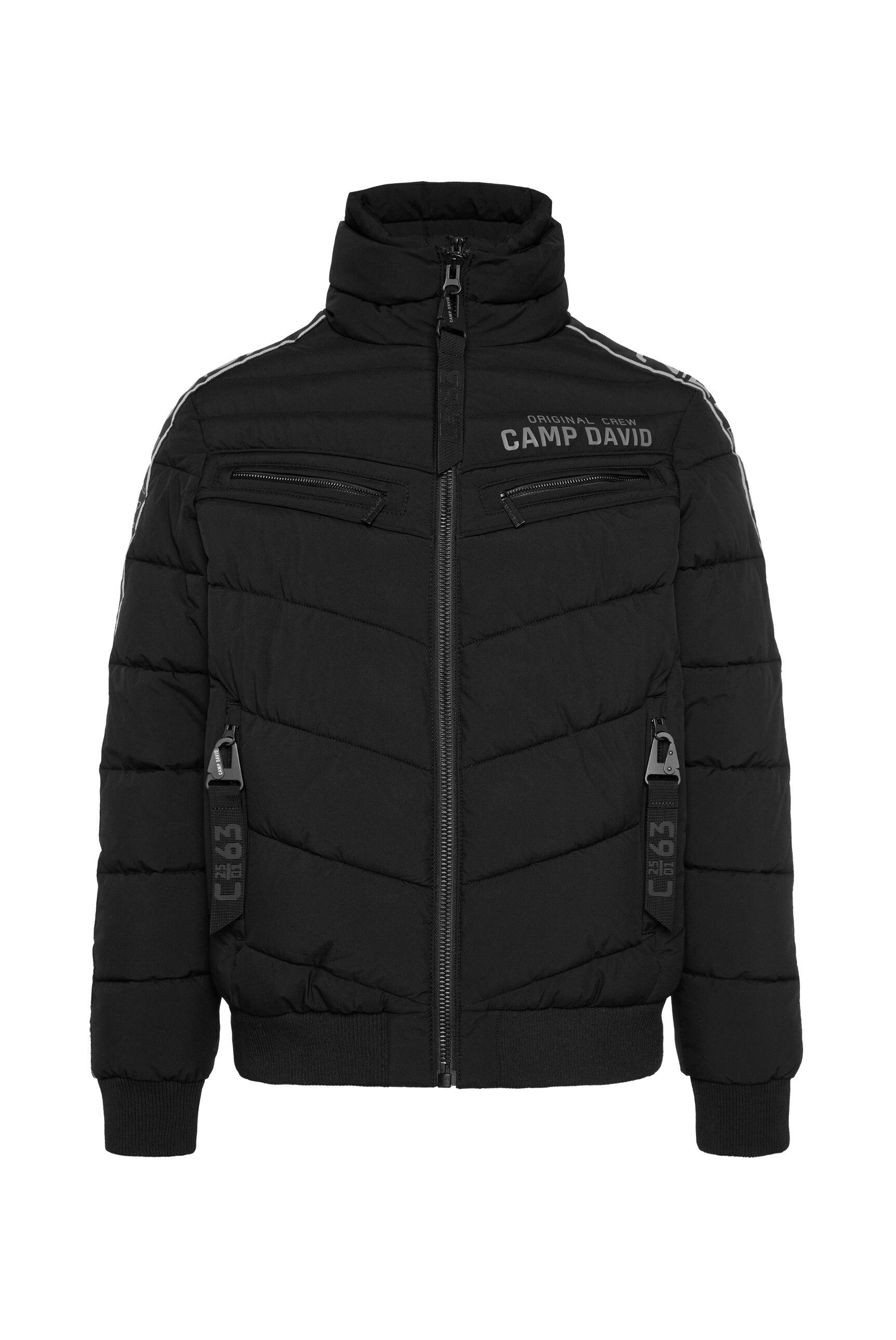 CAMP DAVID Winterjacke mit Rippbündchen im Ärmel günstig online kaufen