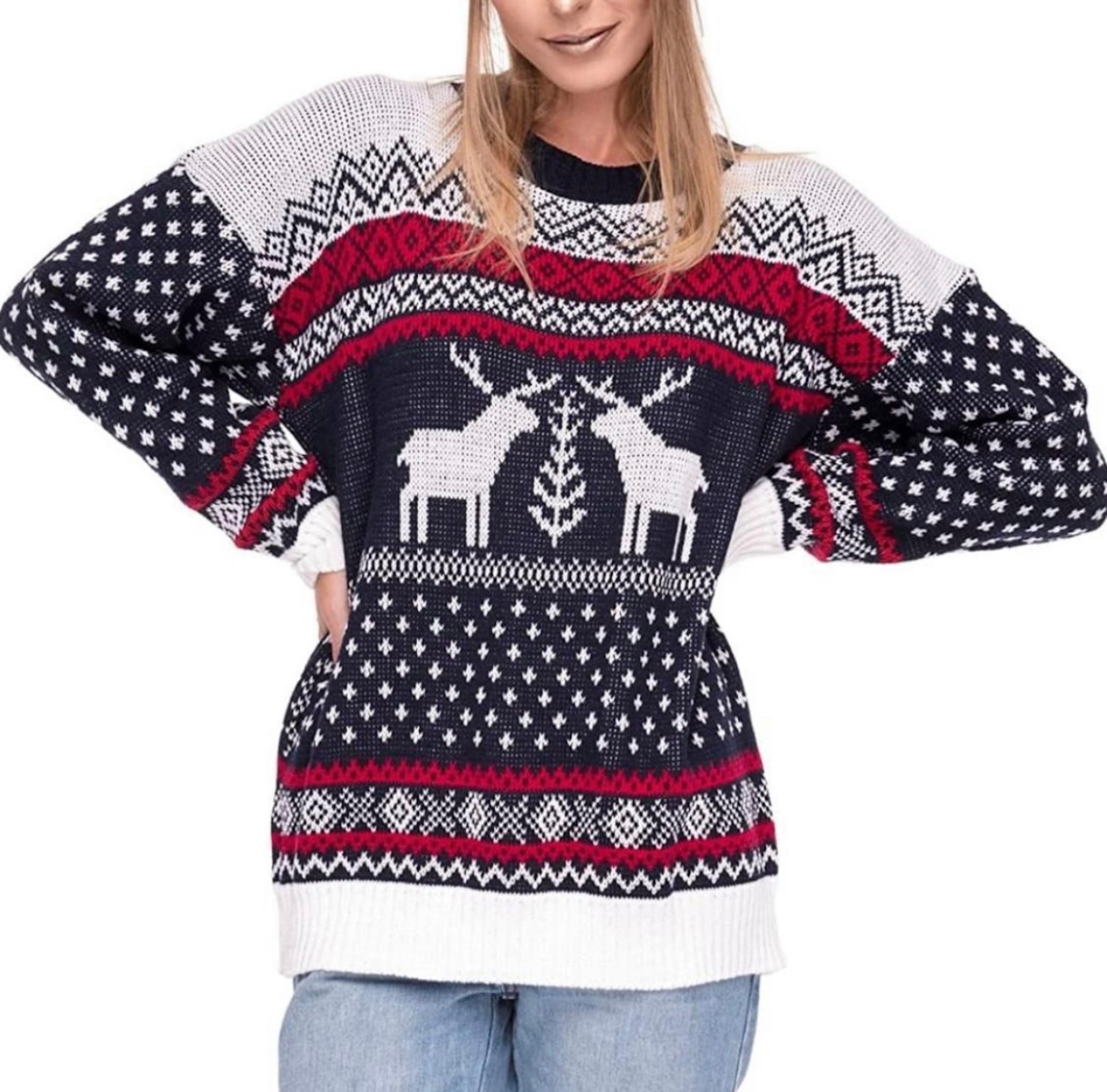 Worldclassca Weihnachtspullover Worldclassca Weihnachtspullover Rentier Wei günstig online kaufen