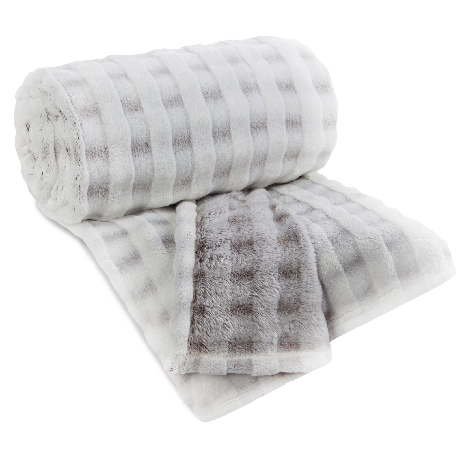 Wohndecke Weiche Kuscheldecke mit 3D-Effekt „Karo“, Design91, flauschige & günstig online kaufen