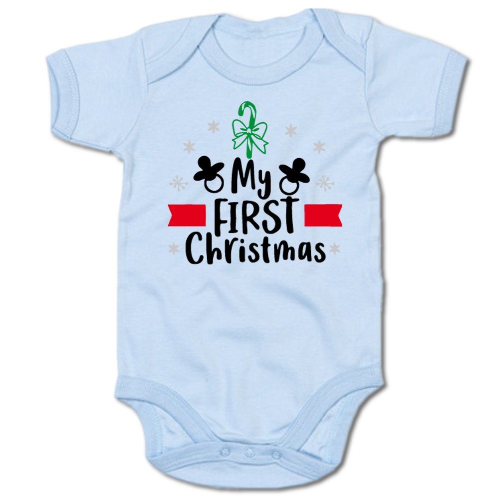 G-graphics Kurzarmbody My first Christmas Baby Body mit Spruch / Motiv / Aufdruck • mit Weihnachtsmotiv
