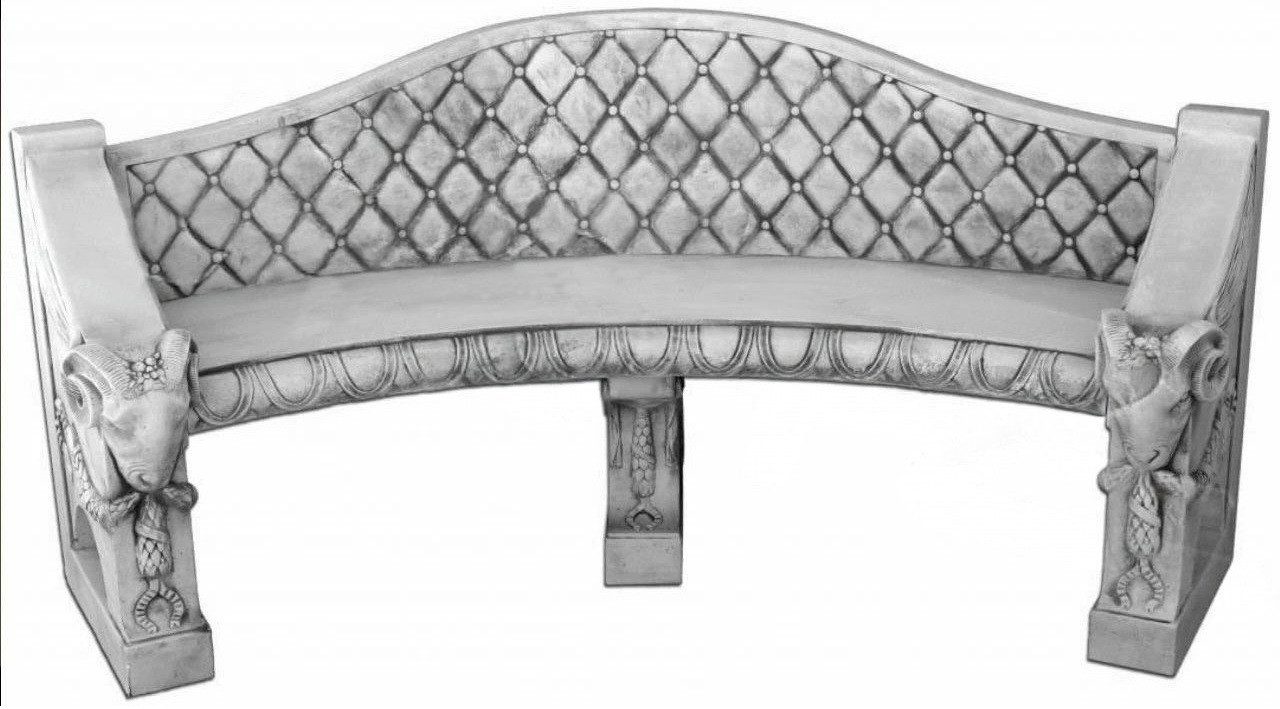 Xlmoebel Gartenbank Elegante Betonbank im römischen Stil für entspannte Stunden (Artikel s205006), Hergestellt in Europa