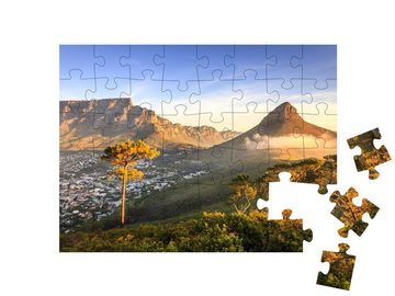 puzzleYOU Puzzle Lions Head Mountain in Kapstadt, Südafrika, 48 Puzzleteile, puzzleYOU-Kollektionen Kapstadt, Städte Weltweit
