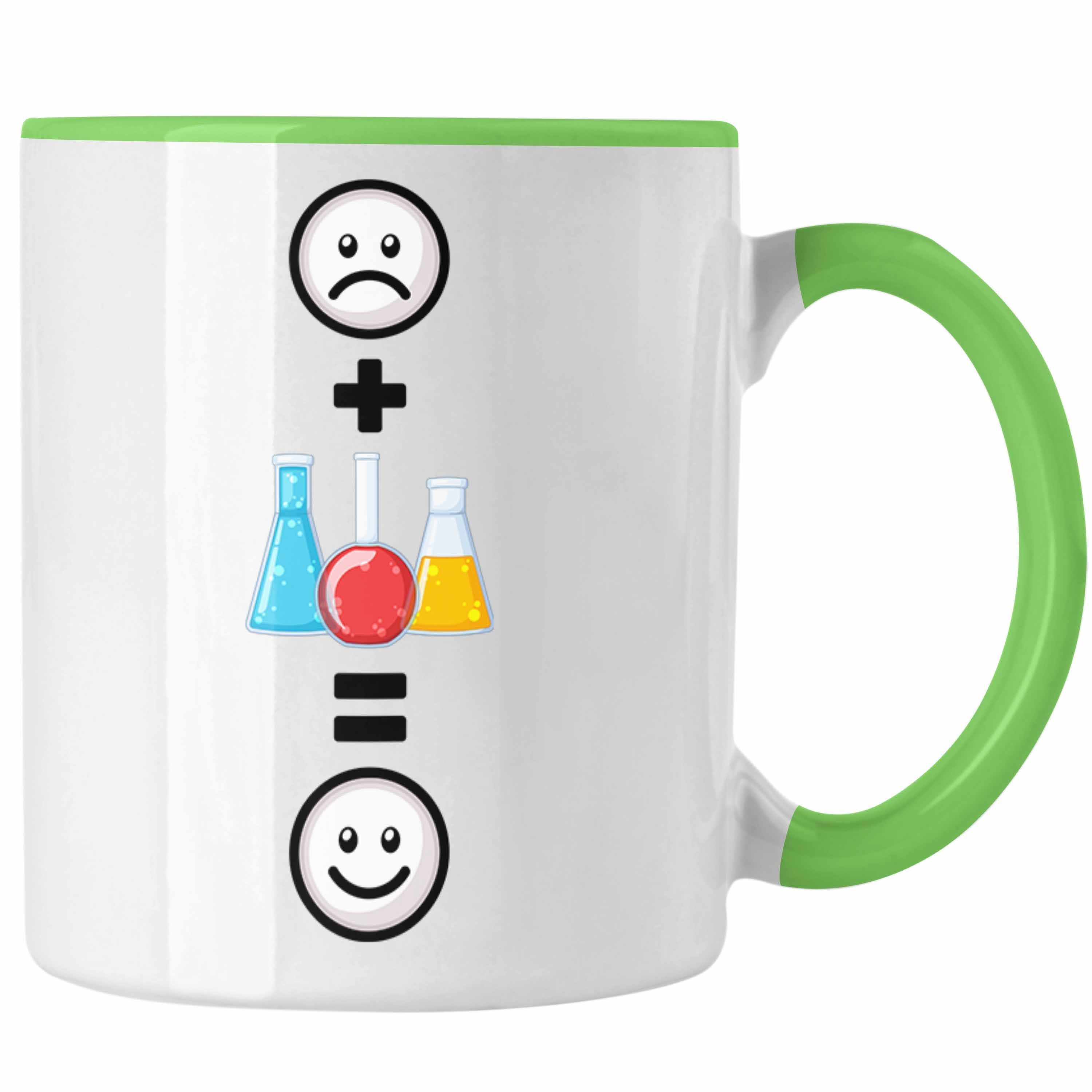 Trendation Tasse Chemie Tasse Geschenk für Chemiker, Chemiestudenten Lustige Geschenkid Grün