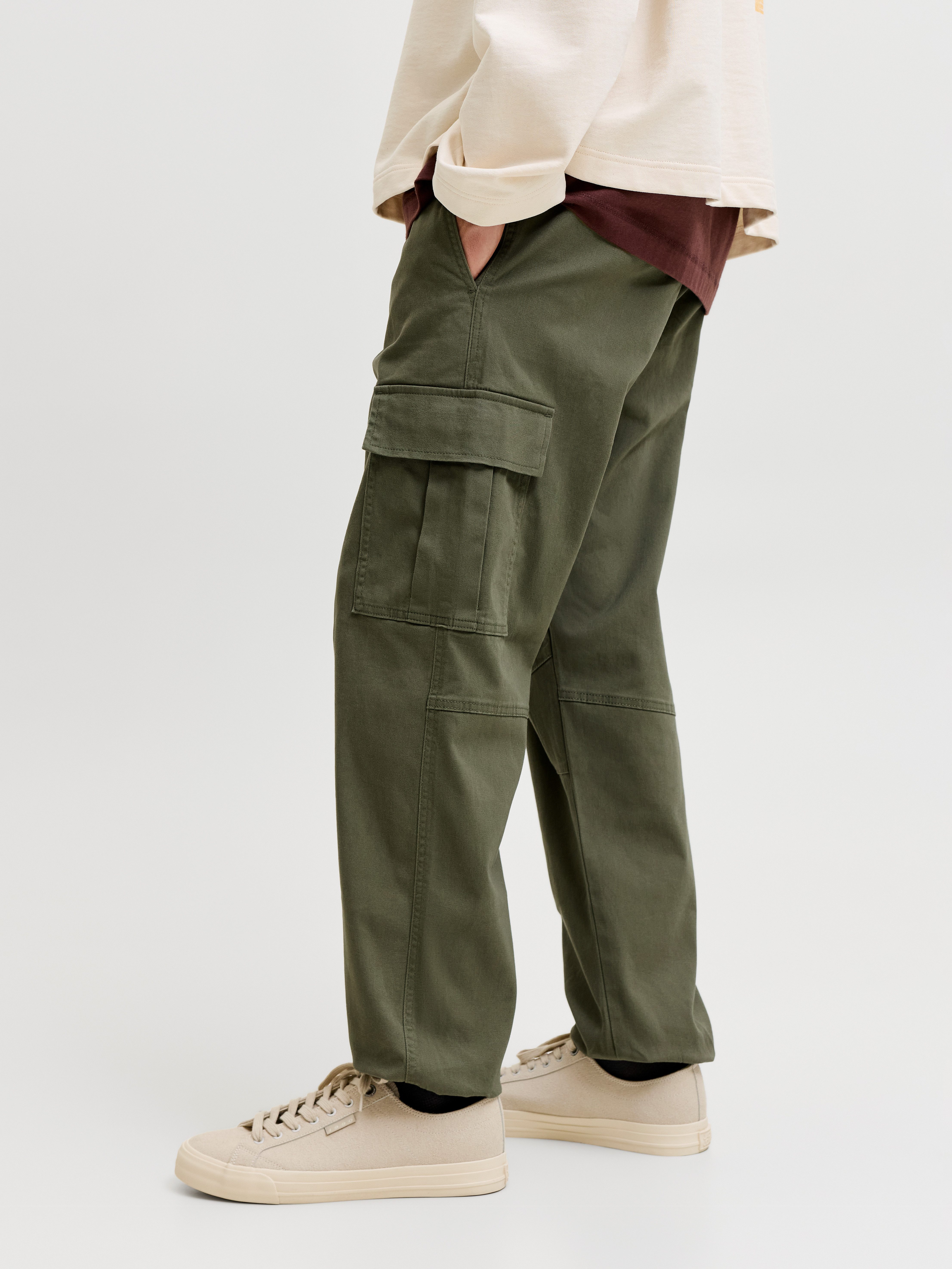 Jack & Jones PlusSize Cargohose JPSTKANE DYLAN CUFFED CARGO RET PLS Baumwollmischung, relaxed fit