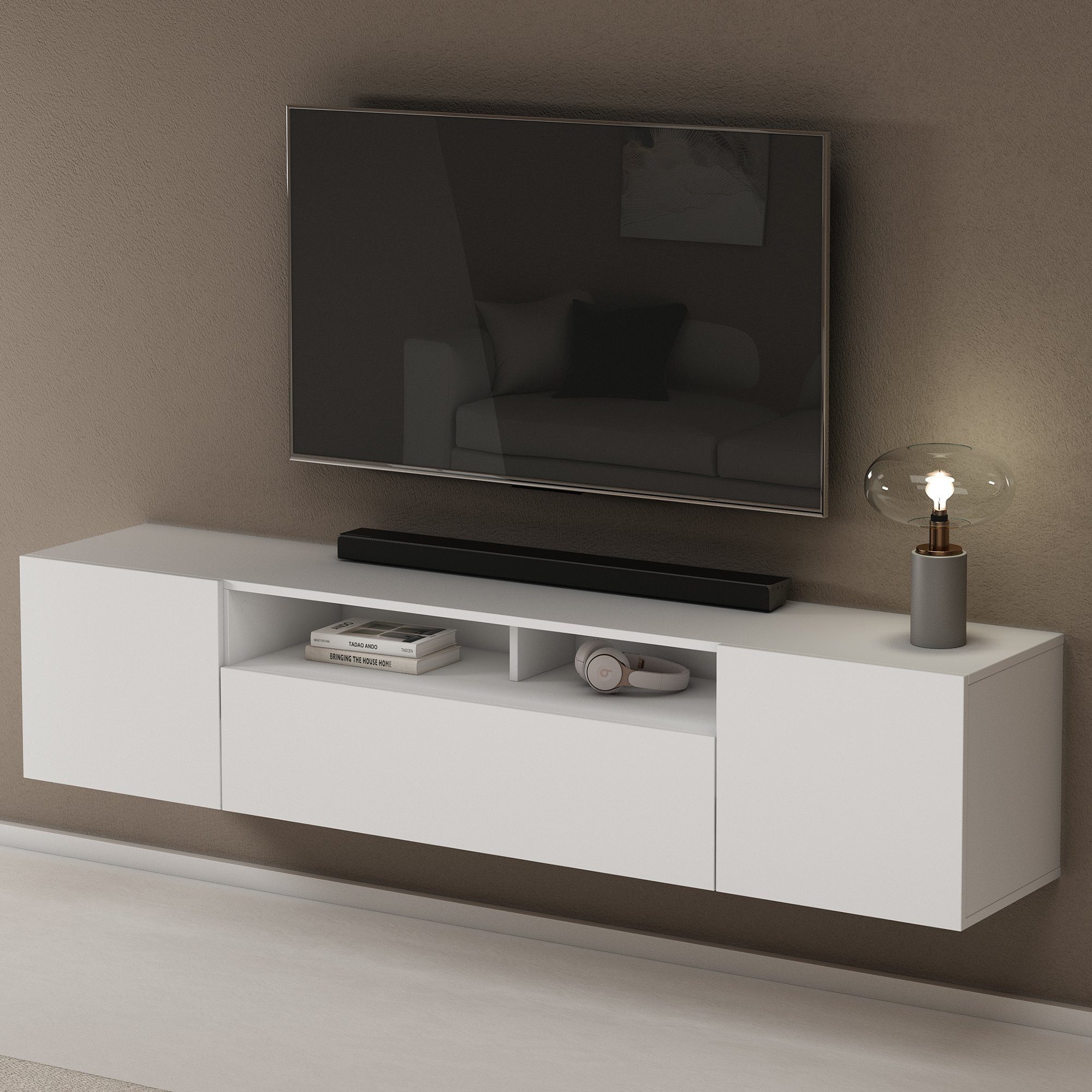 doporro Lowboard TV-Schrank Fernsehschrank Hängend 180x34.4x39cm Fernsehsch günstig online kaufen