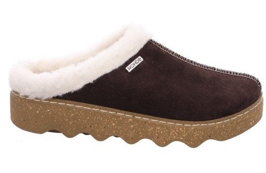 Rohde FOGGIA-D Pantoffel Hausschuh, Clog mit herausnehmbarer Innensohle aus Lammwolle