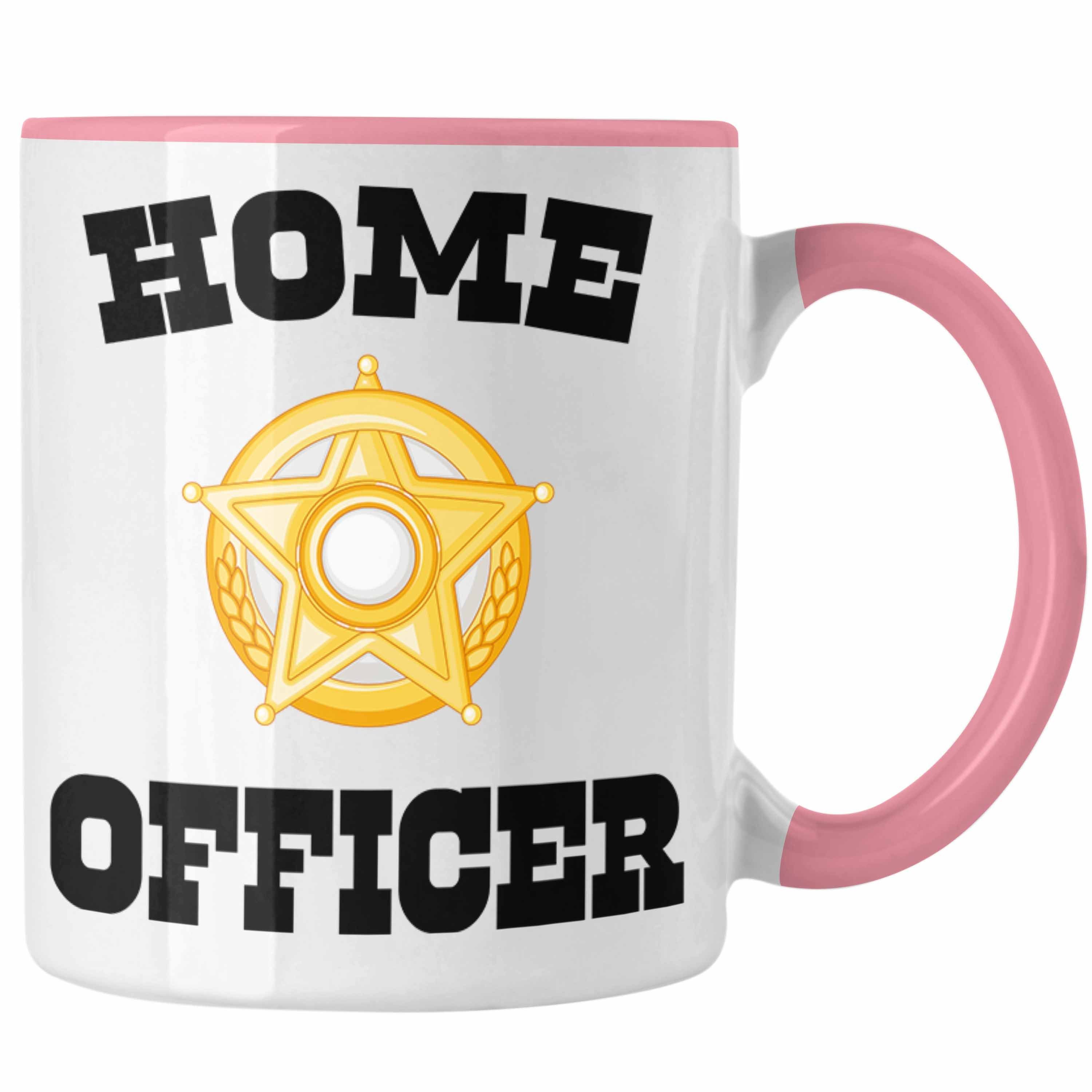 Trendation Tasse Trendation - Home Office Geschenk Tasse Kaffeetasse Homeoffice Zubehör Gadget Geschenke Männer Frauen Lustig Home Officer Rosa