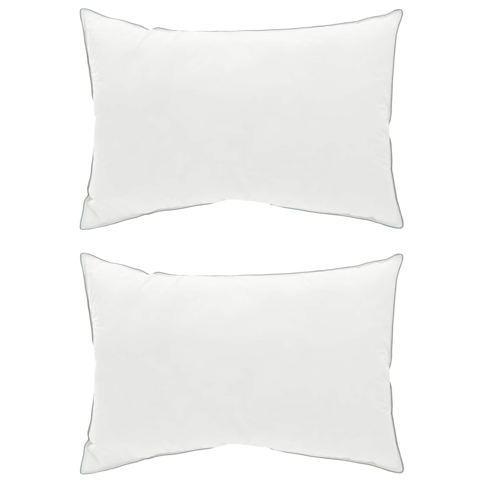 vidaXL Kopfkissen Kopfkissen 2 Stk. 40 x 80 cm Australische Wolle Weiß, Bezug: Wolle