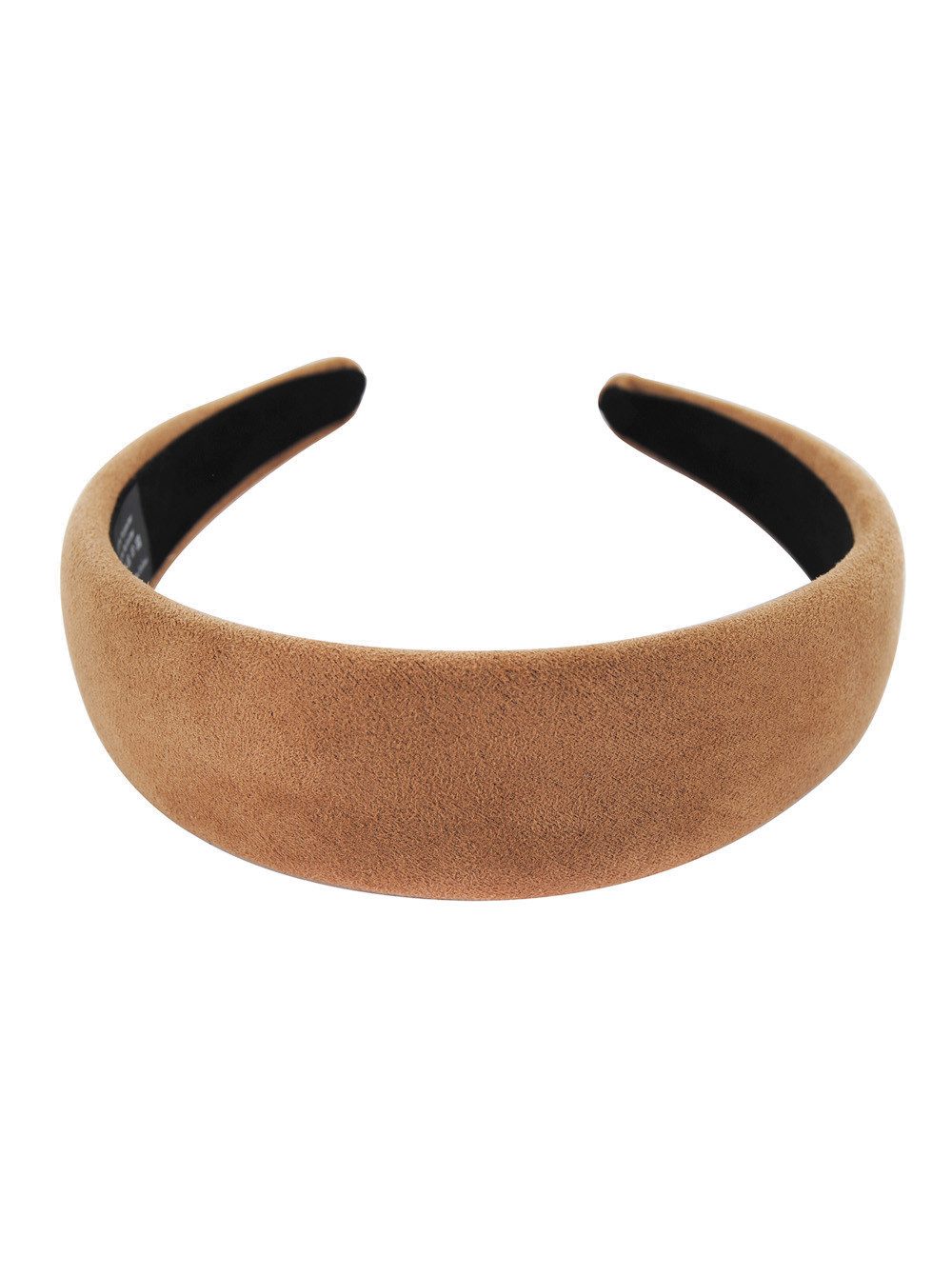 axy Haarreif Breiter Haarreif mit Flanell (Leder Optik) HRK5L, Vintage und Klassik-Look Damen Haareifen Haarband