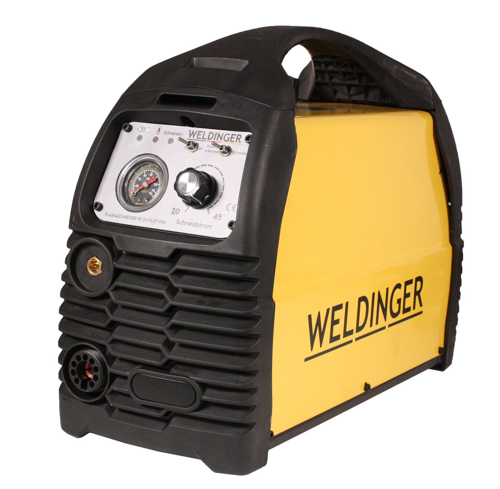 WELDINGER Plasmaschneidegerät Plasmaschneider PS 55 pilot pro Pilotlichtbogen Druckregler 20-45 A, 20 - 45 A, 5-tlg., integrierter Druckregler