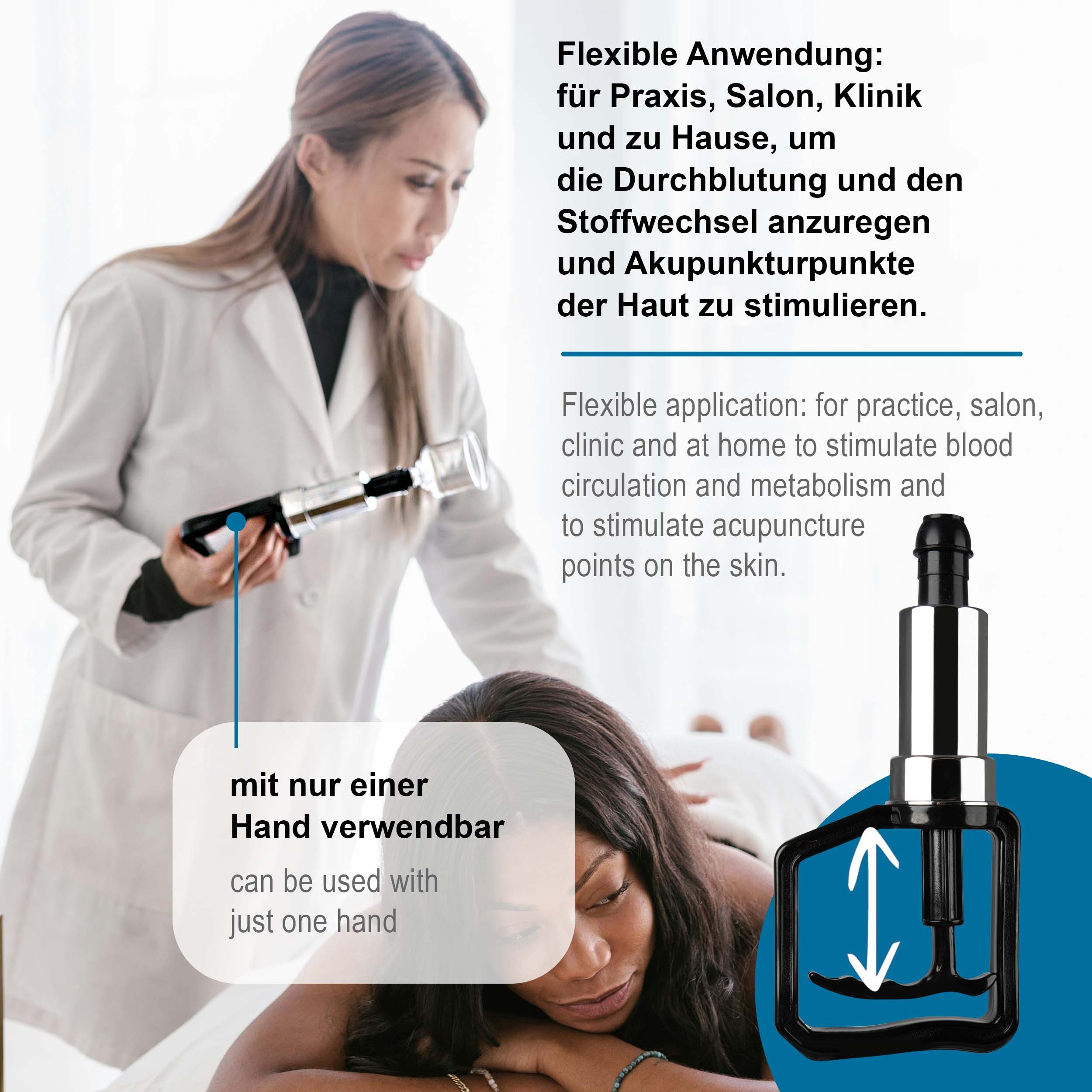 pulox Vakuum-Massager Vakuum-Pumpe - Ersatzteil für Schröpfgläser-Koffer-Set