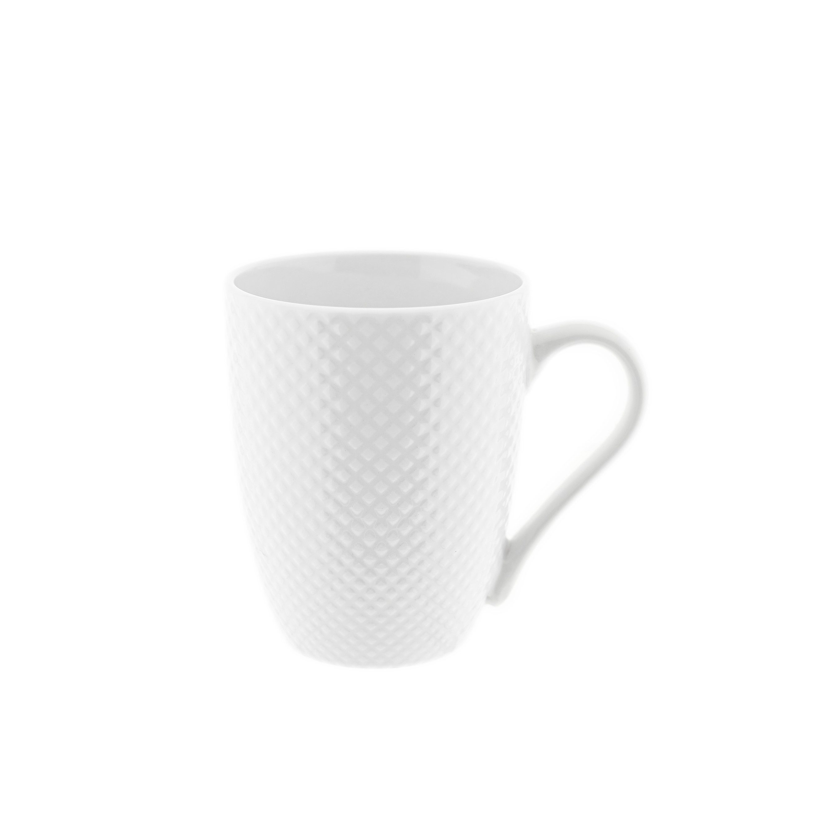 Weissberg Kaffeeservice Kaffeebecher 350 ml aus hochwertigem Porzellan - Weiß (6-tlg), Porzellan, Porzellan, 350 ml