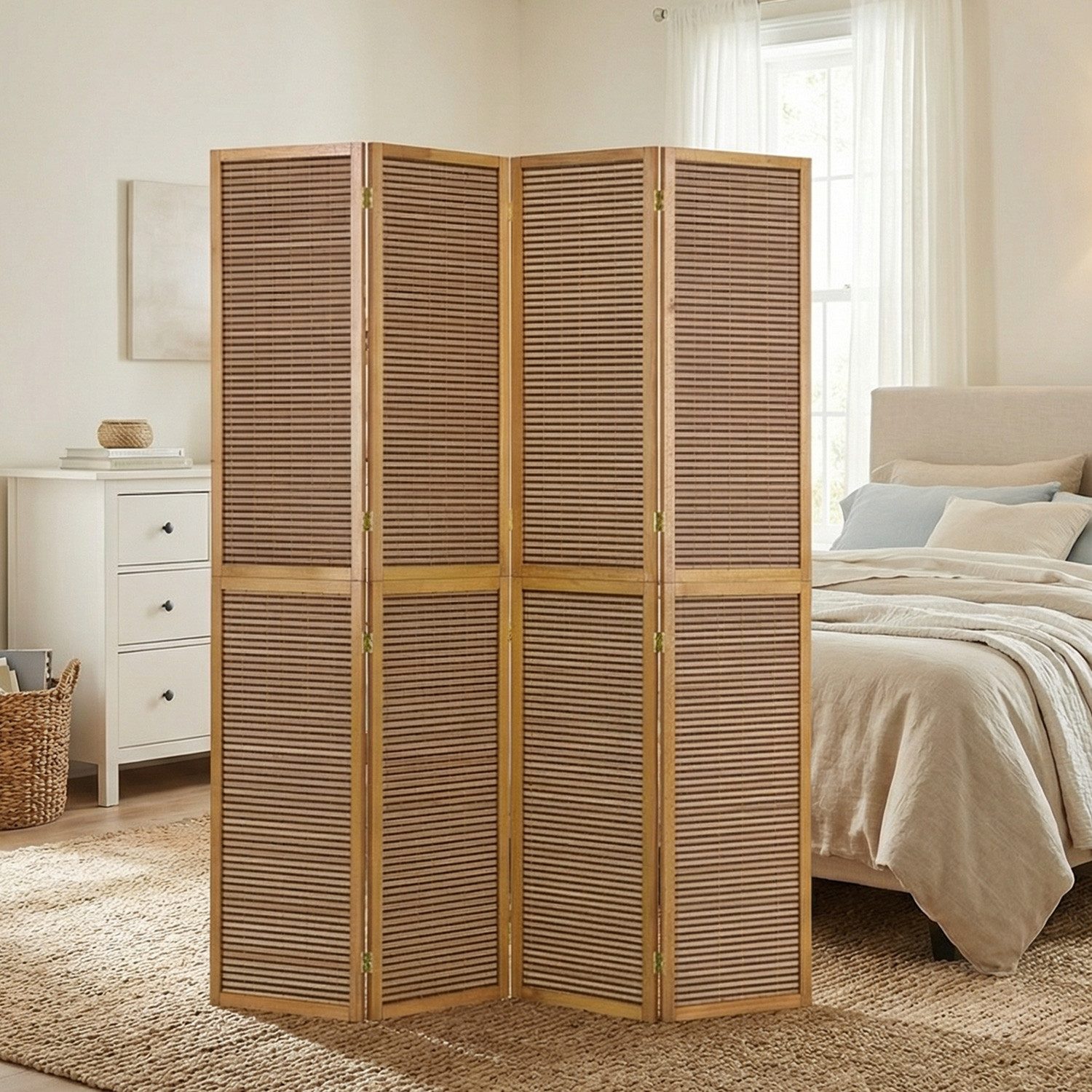 Homestyle4u Paravent Raumteiler Sondergröße 2 m Höhe Spanische Wand Sichtsc günstig online kaufen