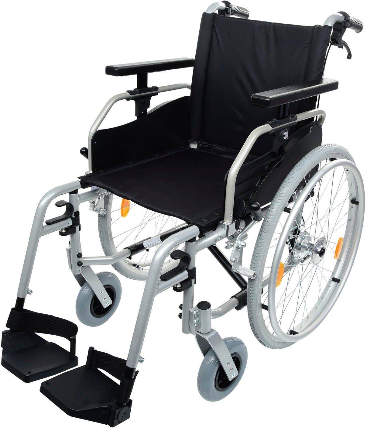 bescomedical Transportrollstuhl Primus ML 2.0, Sitzbreite 38 cm mit Trommelbremse und Komfortarmlehne