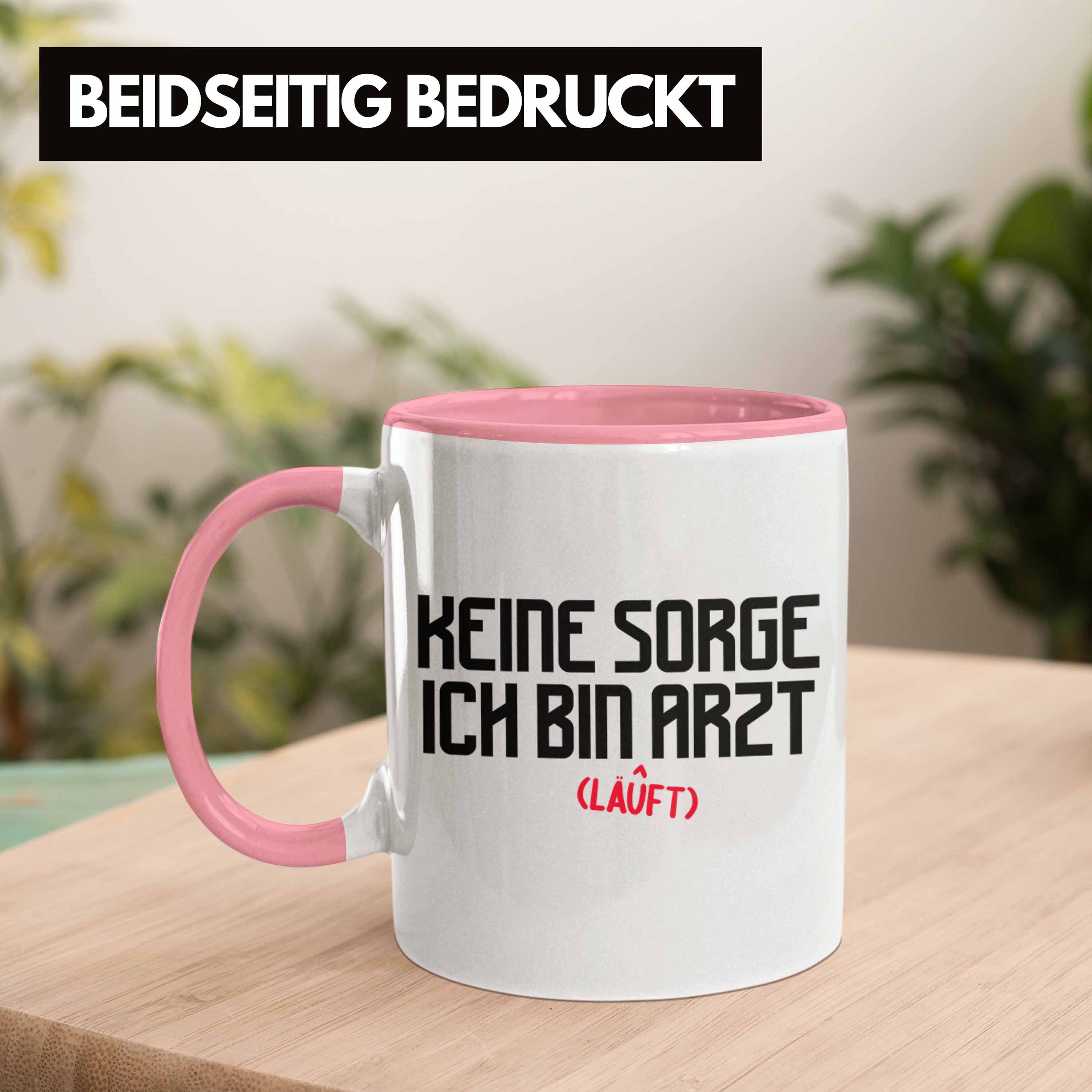 Trendation Tasse Trendation - Lustig Arzt Krankenhaus Ärzte Arzt Geschenkidee Geschenk Kaffeetasse Rosa Tasse für Männer