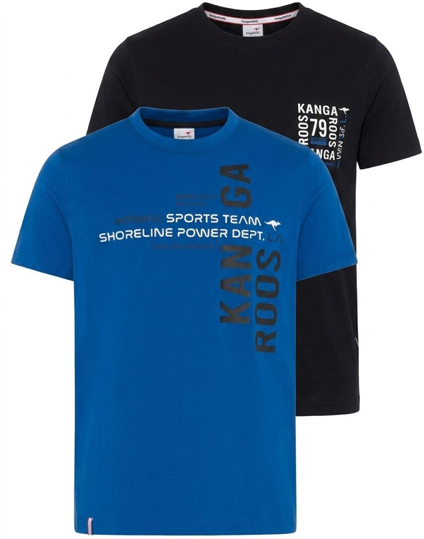 KangaROOS T-Shirt (Packung, 2-tlg) im Doppelpack, Halbarm, Rundhalsausschnitt mit Bündchen. Reduzierter Preis € 18,56. Unverbindliche Preisempfehlung € 39,99, (€ 9,28 pro 1 Stk)
