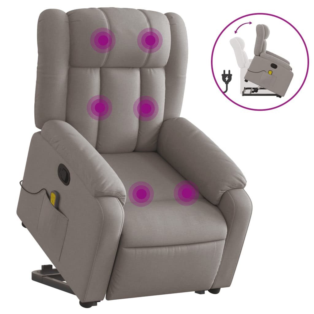 vidaXL Sessel Massagesessel mit Aufstehhilfe Taupe günstig online kaufen