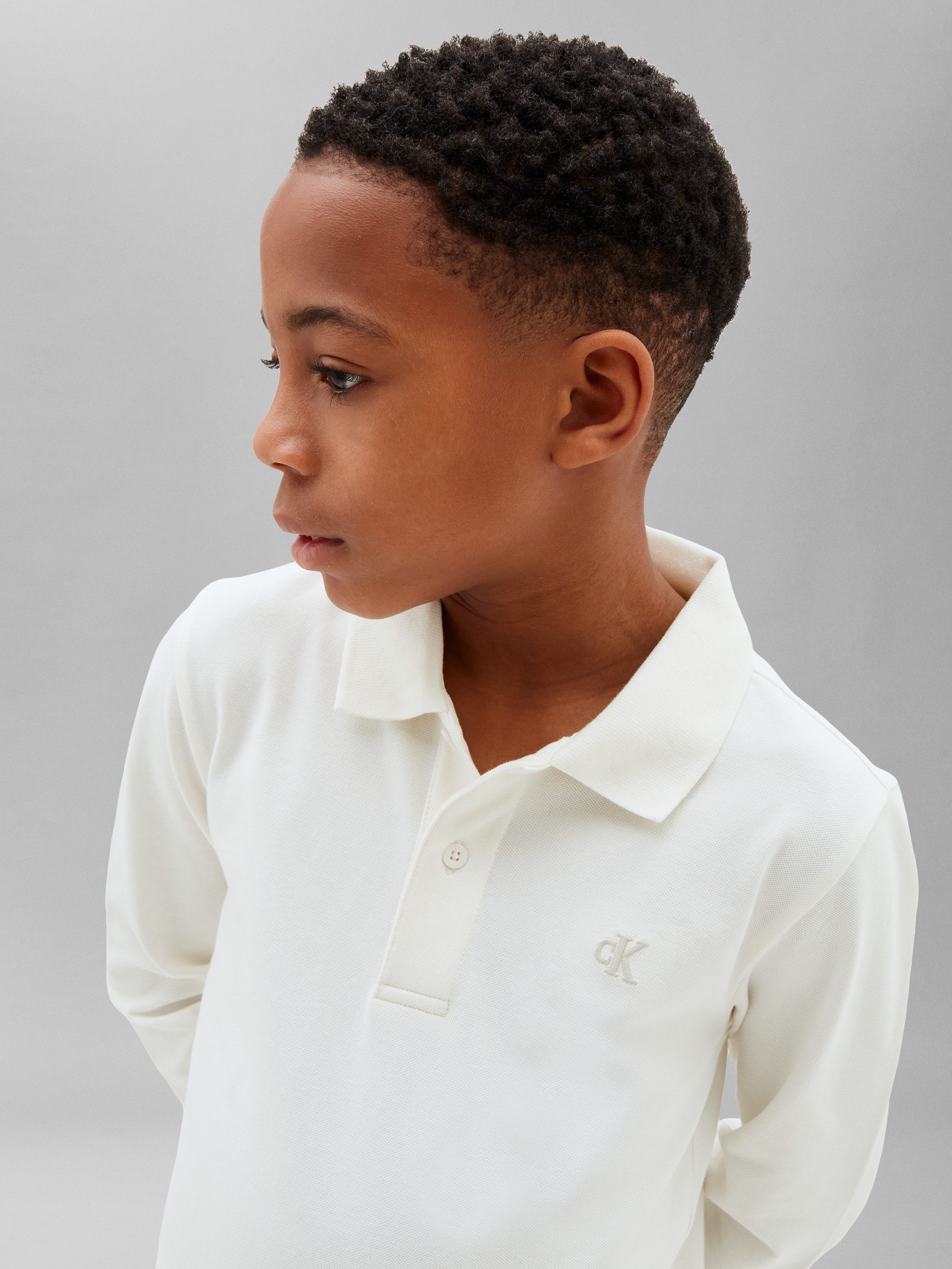 Calvin Klein Jeans Langarm-Poloshirt SOLID PIQUE POLO Regular fit mit Polokragen
