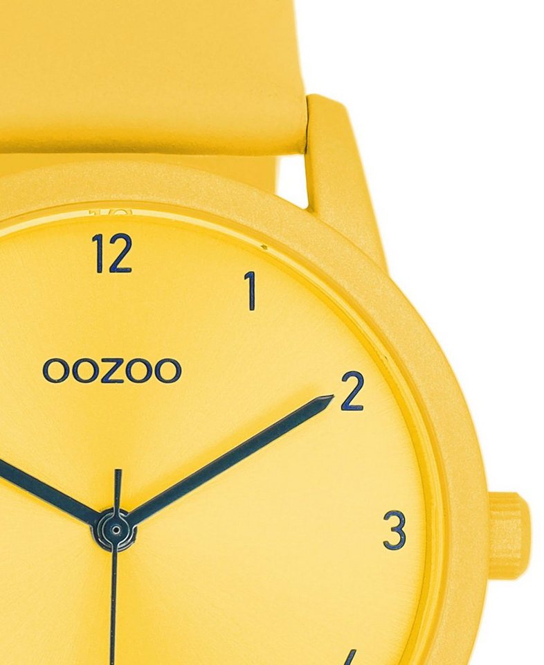 OOZOO Quarzuhr C11167, Metallgehäuse, gelb IP-beschichtet, Ø ca. 38 mm