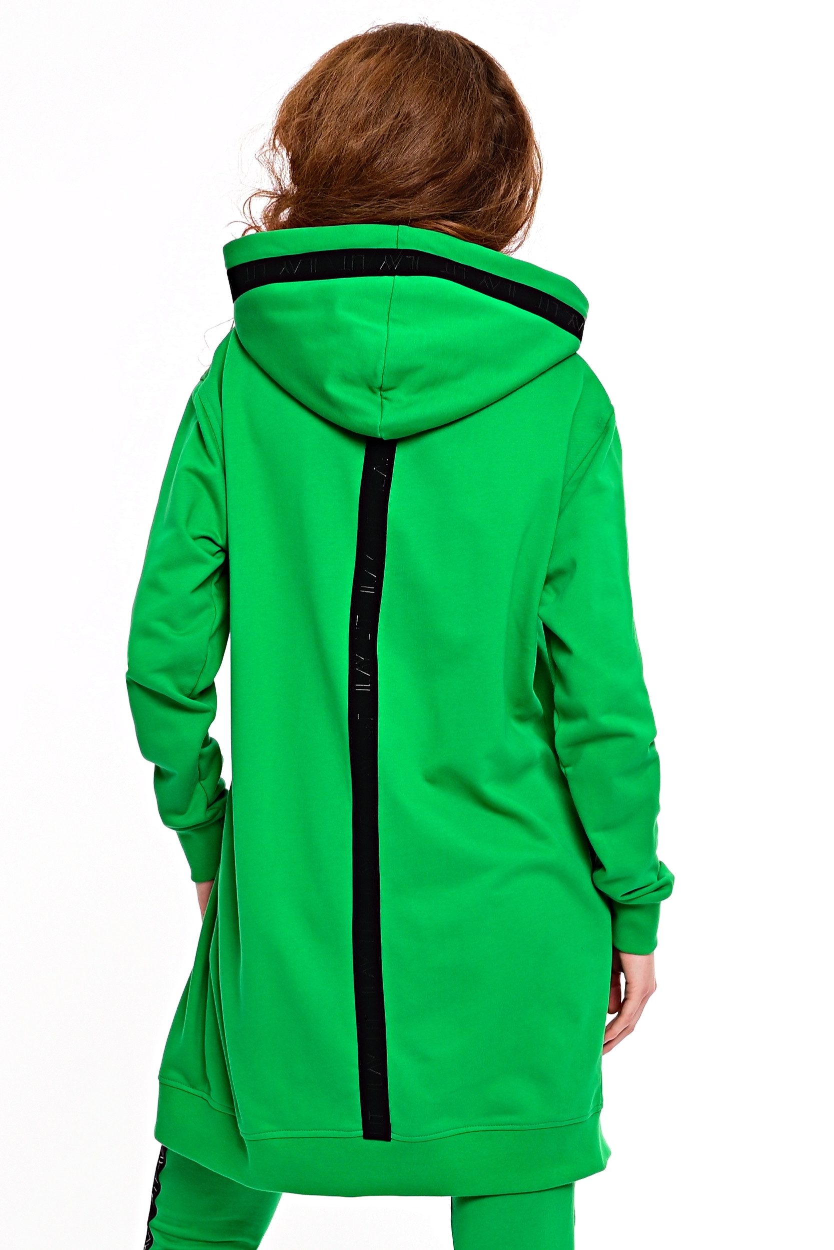 ILAY Lit Kapuzennickijacke Hoodie Mantel, Midi, Flash Green Grosse Kapuze
