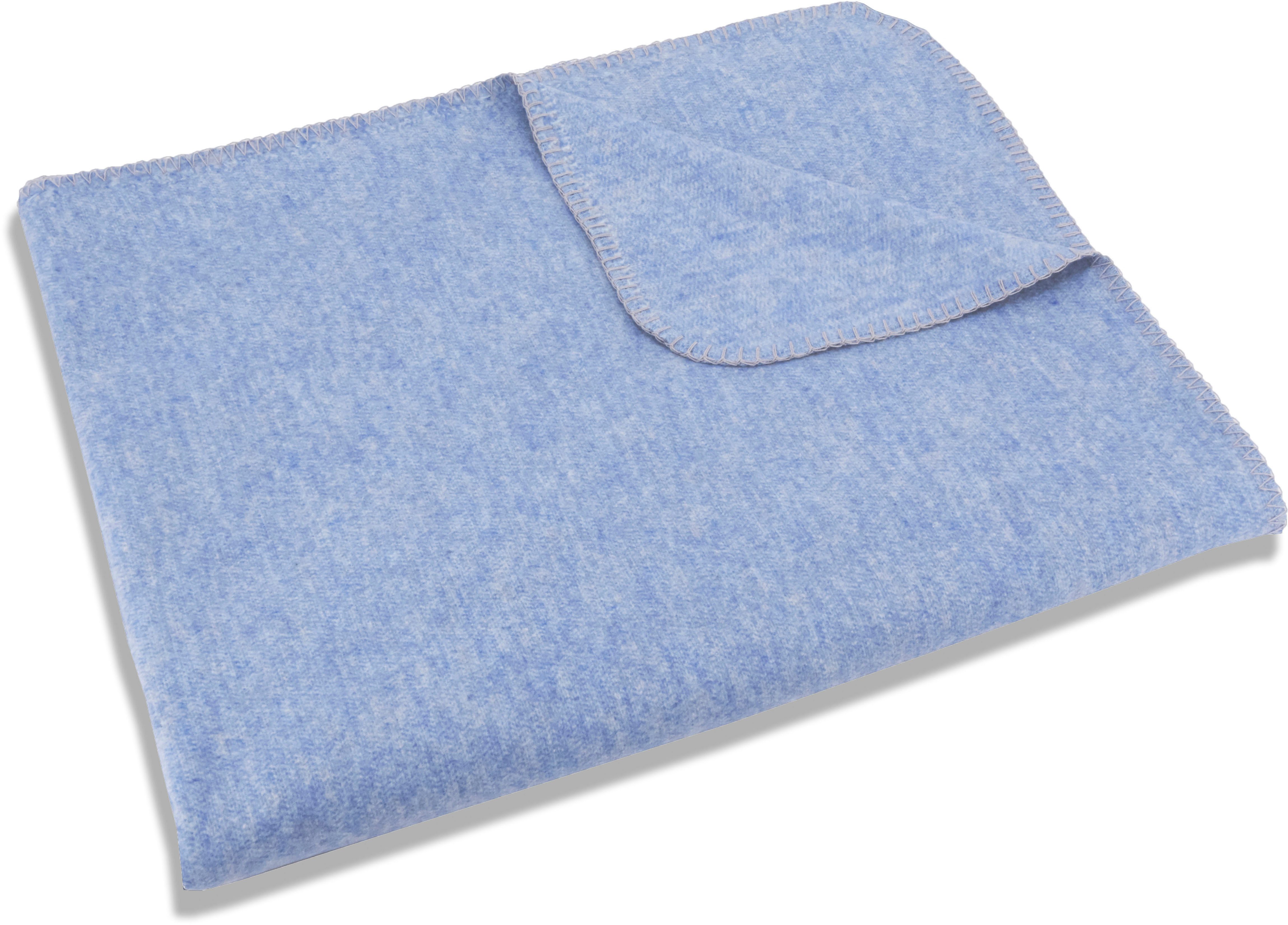 Wohndecke Kuscheldecke, SETEX, mit Ziernaht in Melange-Optik, Kuscheldecke