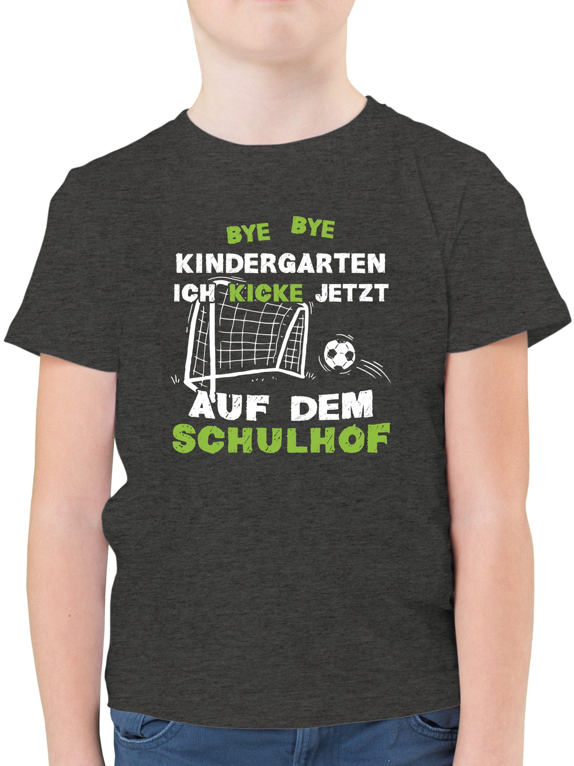 Shirtracer TShirt »Bye Bye Kindergarten Einschulung Fußball Jungen Kinder TShirt TShirts