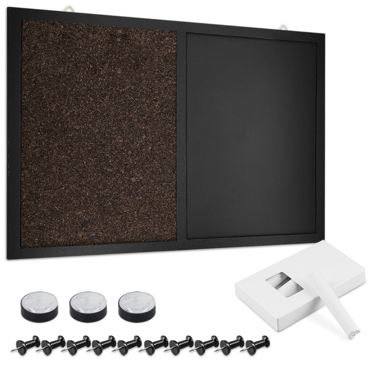 Navaris Tafel Kombitafel aus Kreidetafel und Kork Pinnwand - Memoboard 70x5 günstig online kaufen