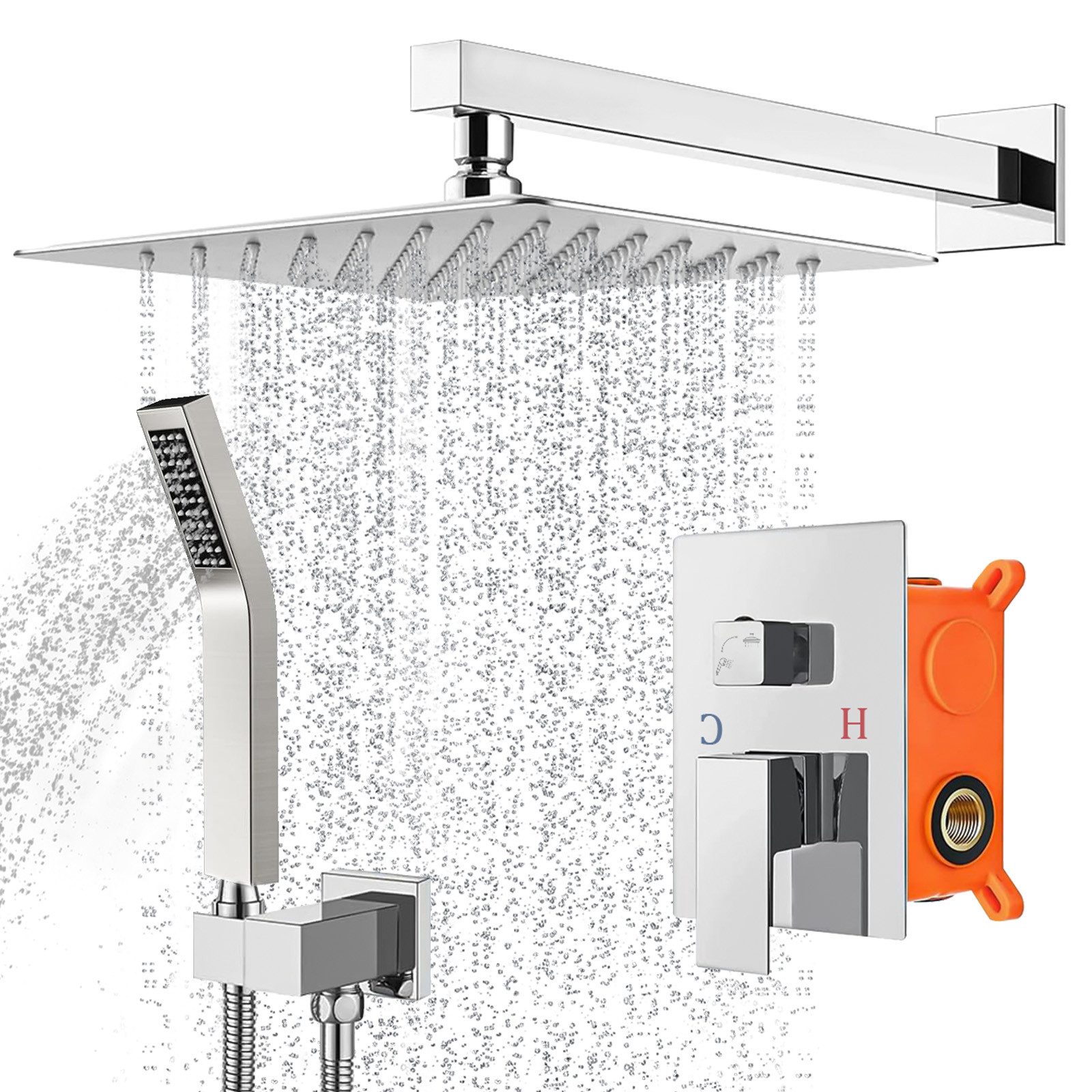 XERSEK Duschsystem Regendusche set Überkopfbrauseset Brauseset günstig online kaufen