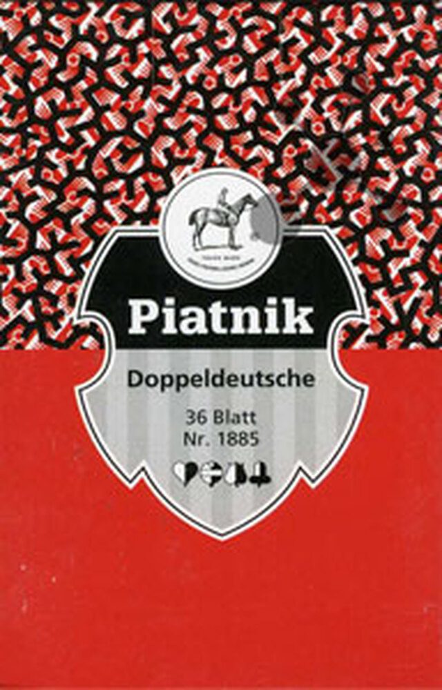 Piatnik Spiel Doppeldeutsche Spielkarten 36 Blatt Blitz rot