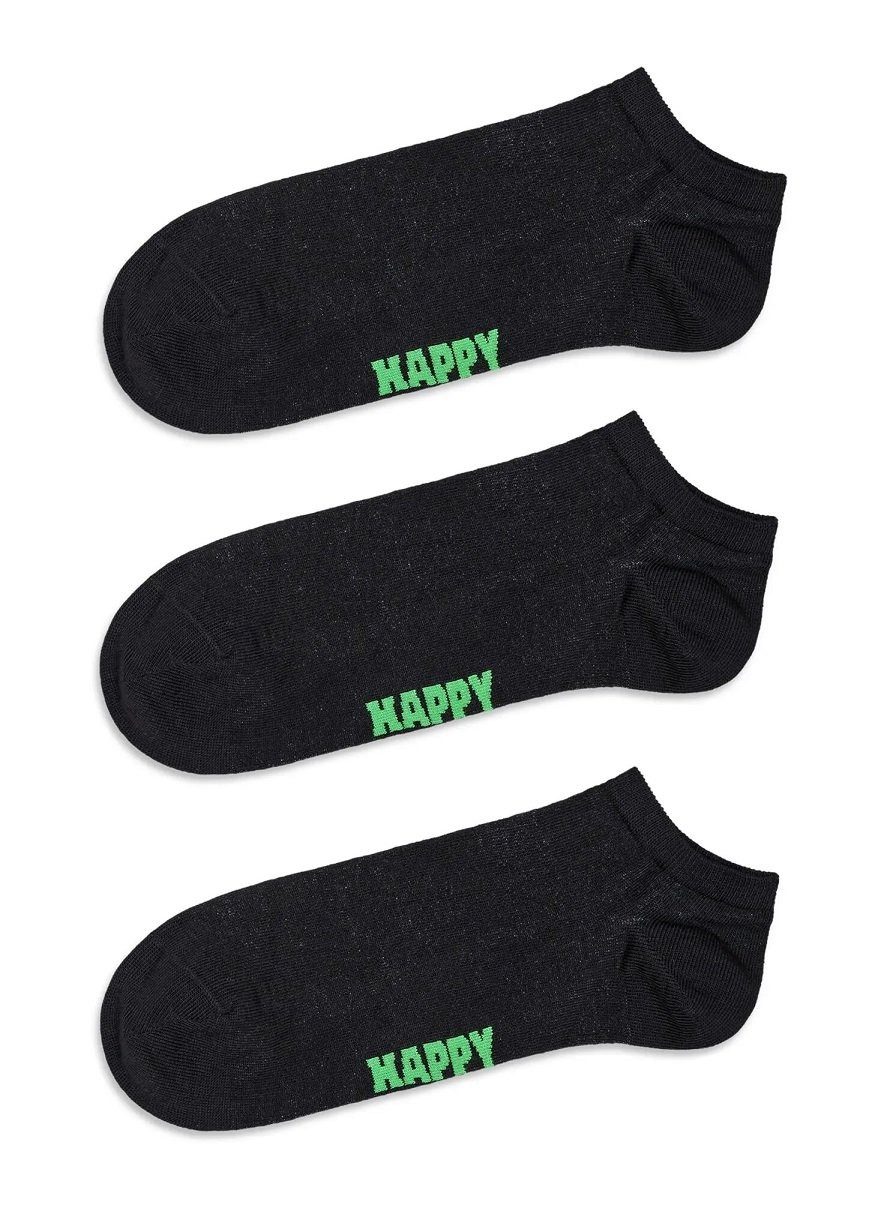 Happy Socks Socken Tagessocke Sneaker Low Solid schwarz - 3 Paar günstig online kaufen