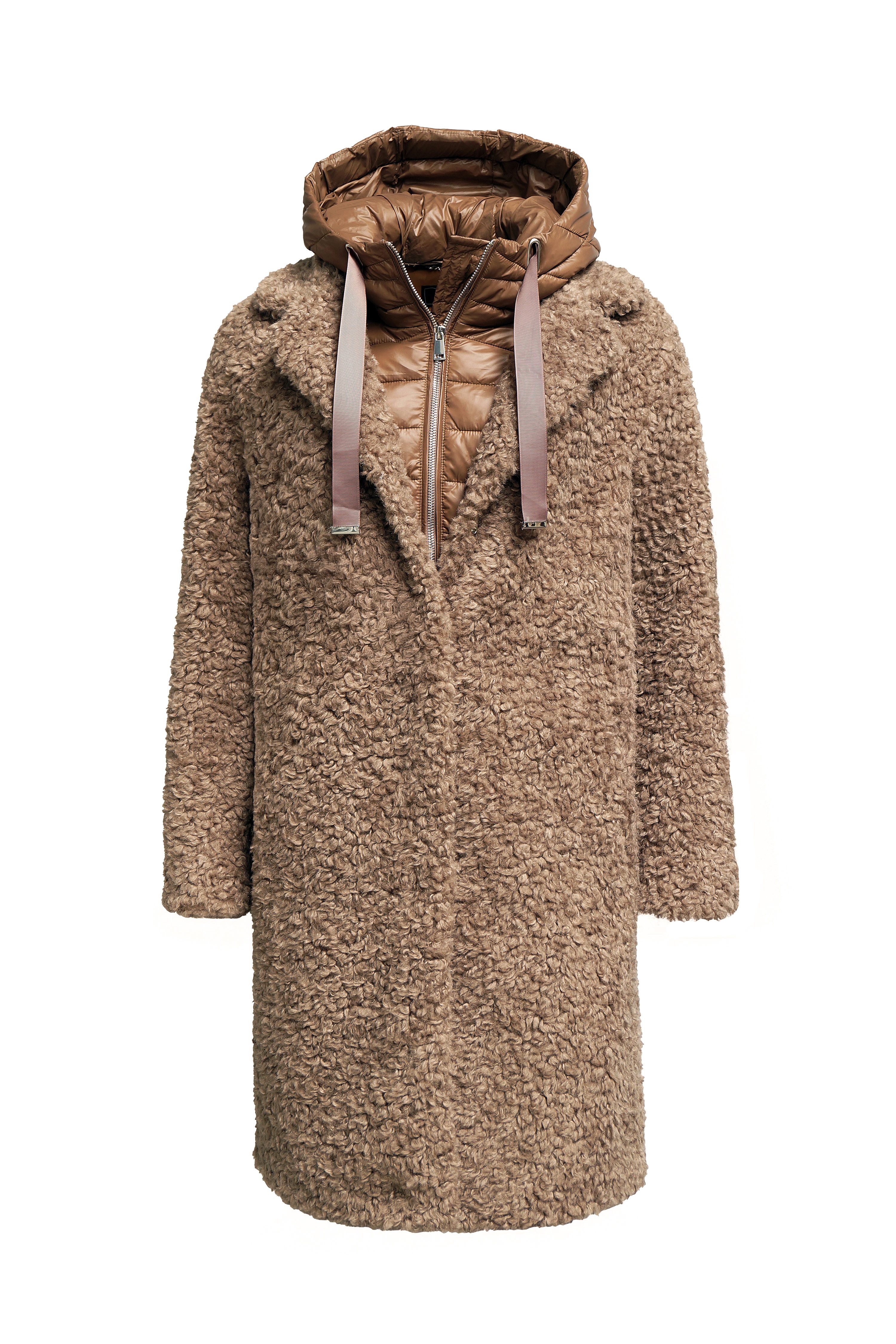 FUNK since 1776 Fellimitatmantel lang in hochwertiger Lammoptik mit abnehmb günstig online kaufen