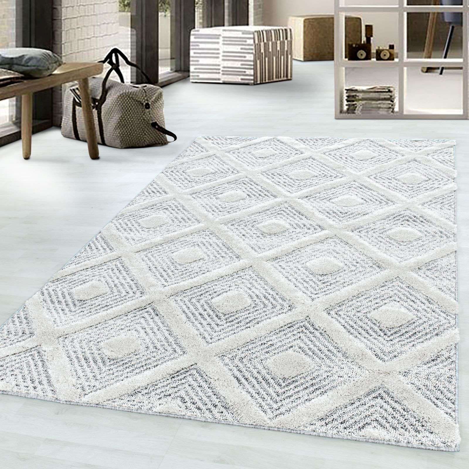 TaraCarpet Designteppich Designerteppich Tokio hoch-tief Struktur günstig online kaufen