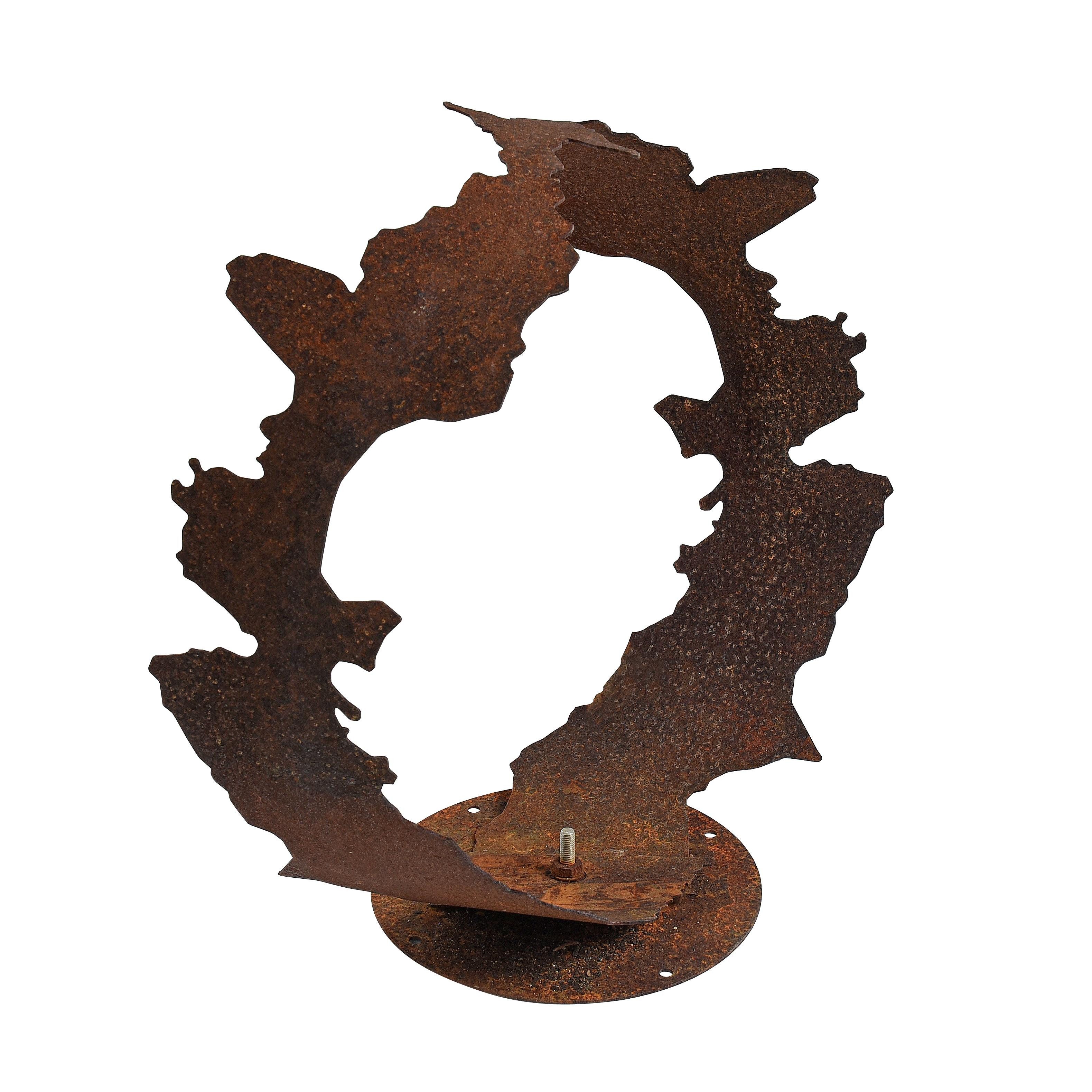 Gartenfigur Gartenskulptur Edelrost Gartendeko 38 cm Rost Dekofigur Dekoration S