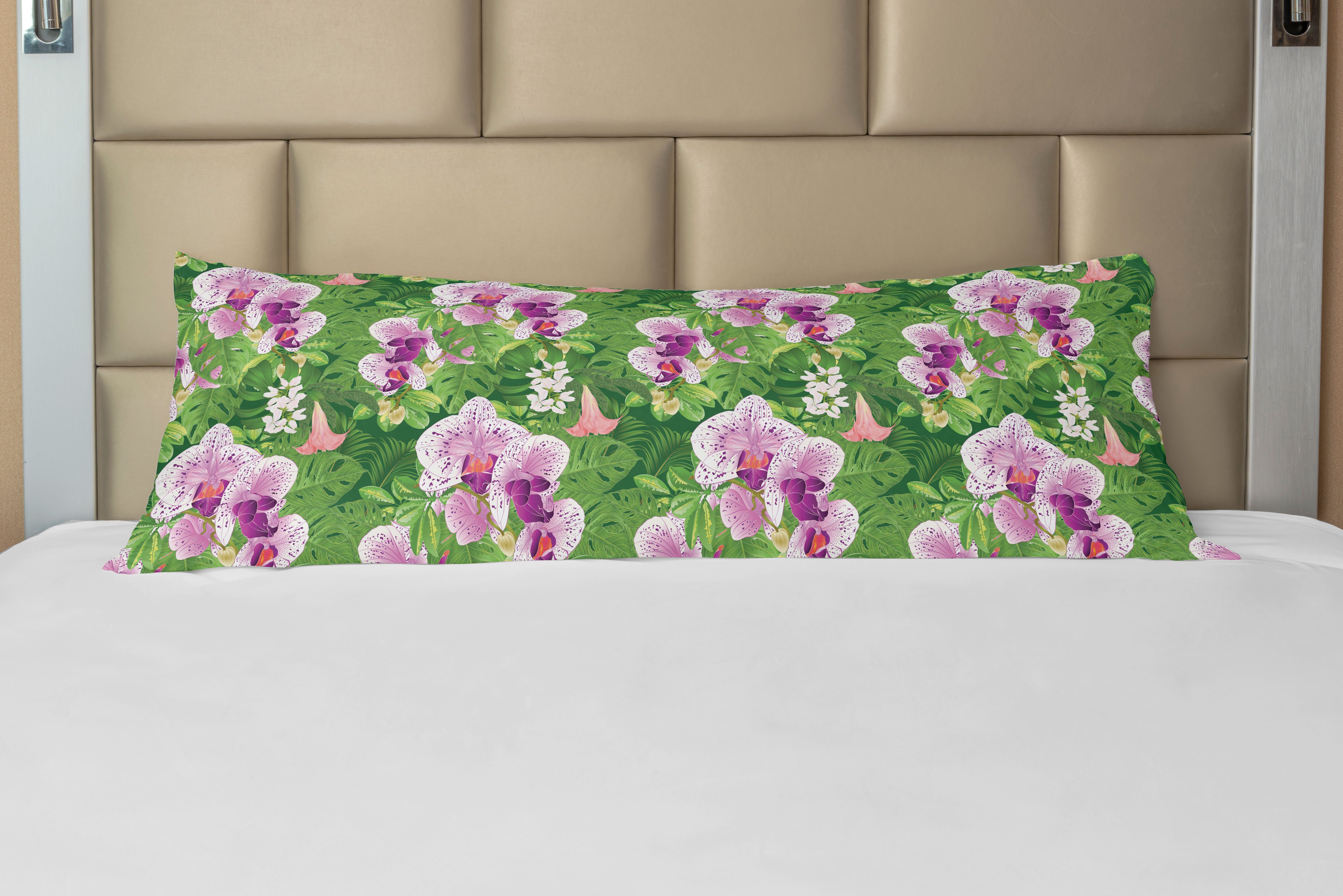 Seitenschläferkissenbezug Deko-Akzent Langer Kissenbezug, Abakuhaus, Philodendron Vivid tropische Blumen