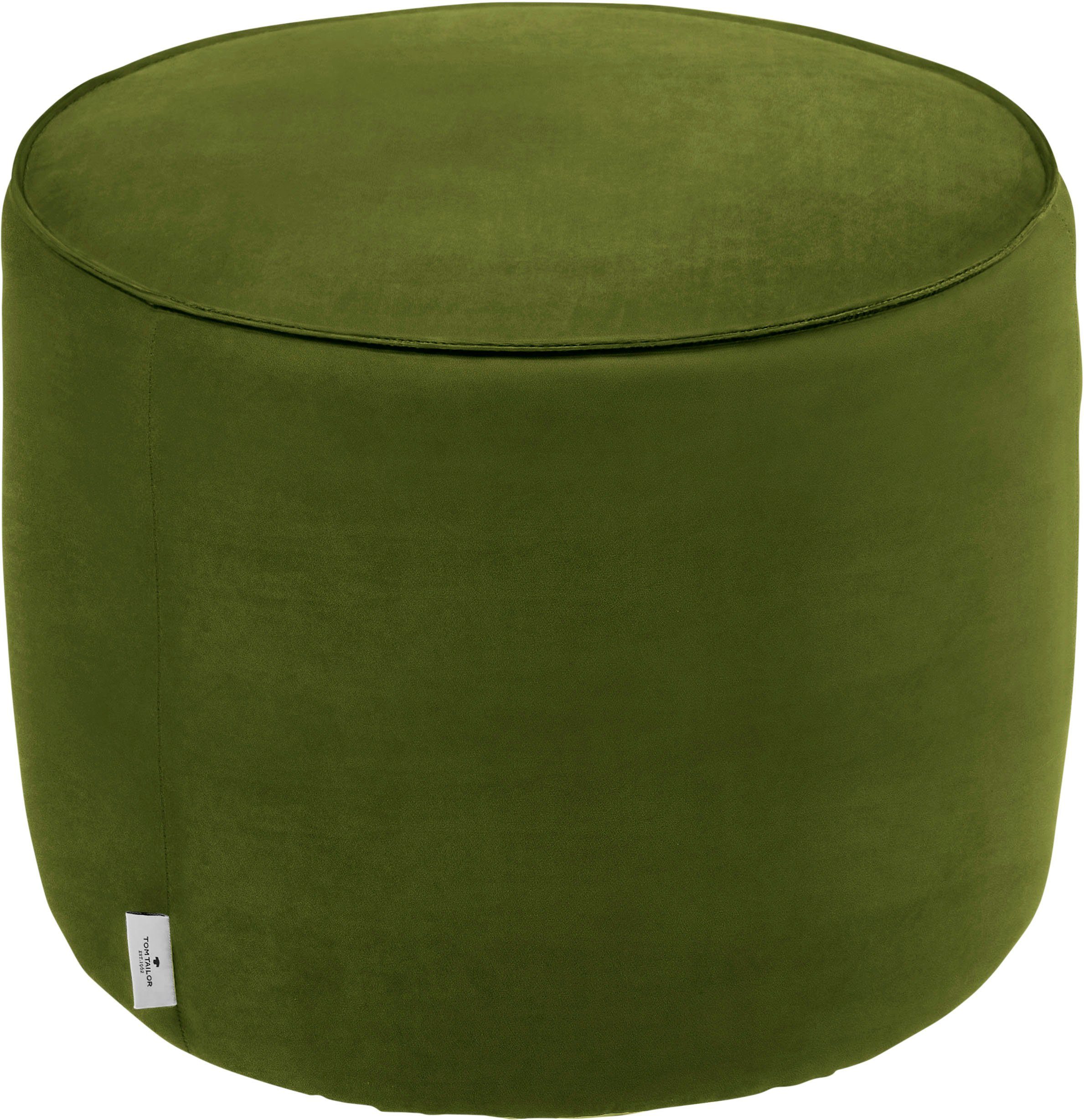 ø mit 50 TAILOR Pouf HOME cm DROP Kedernaht, TOM CHIC,