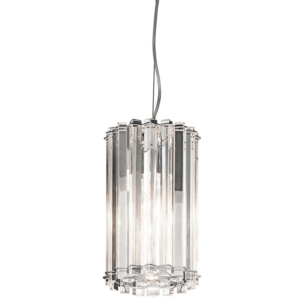 Elstead LIGHTING LED Pendelleuchte, Leuchtmittel inklusive, Warmweiß, Hängeleuchte Pendelleuchte Esszimmerlampe LED Kristall Chrom IP44