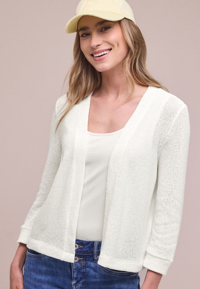 STREET ONE Cardigan aus elastischem Materialmix