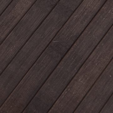 Teppich Teppich Quadratisch Dunkelbraun 100x100 cm Bambus, vidaXL, Höhe: 0 mm