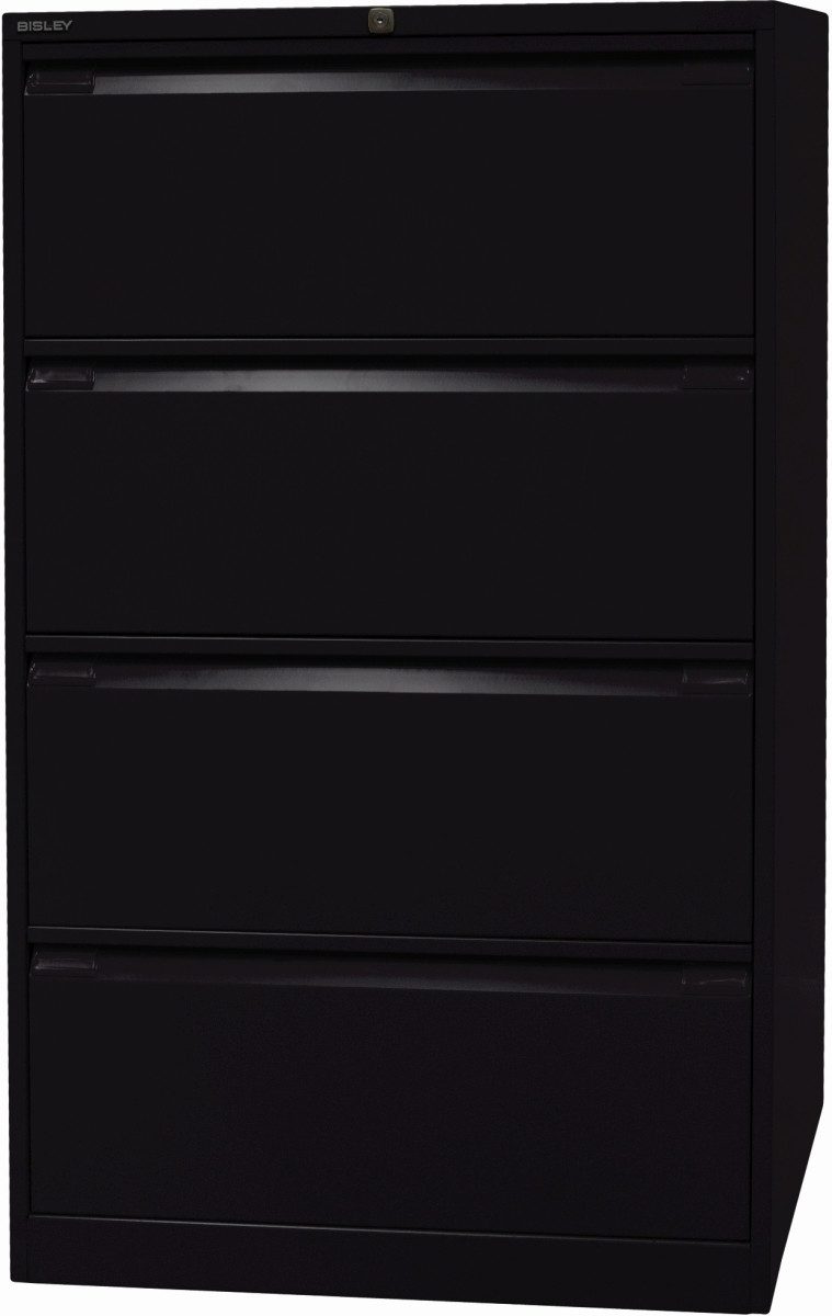 Bisley Hängeregisterschrank Hängeregistraturschrank 4 Schübe 2-bahnig schwarz