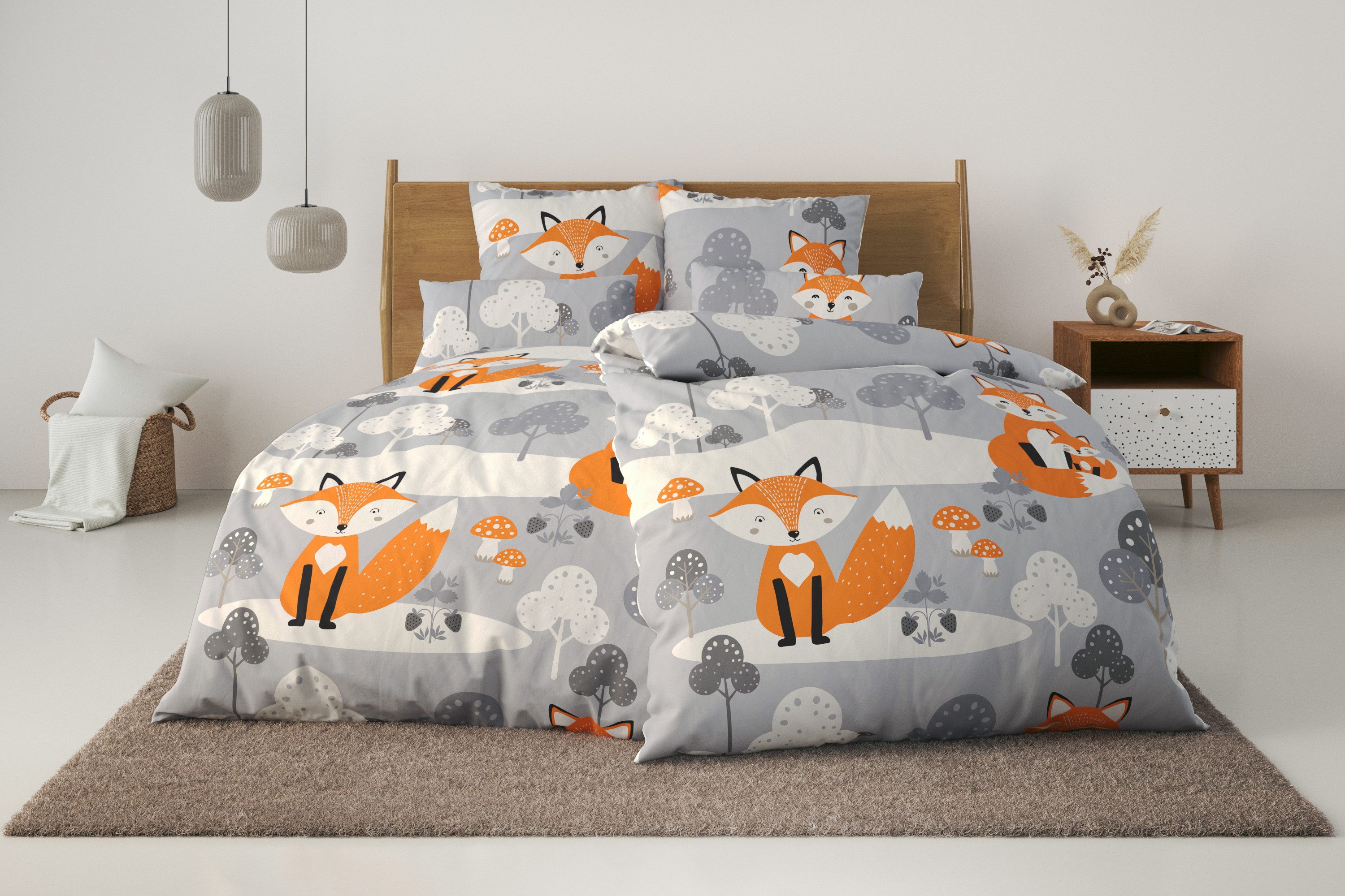 my home Bettwäsche Physalis, Linon, 2 günstig online kaufen