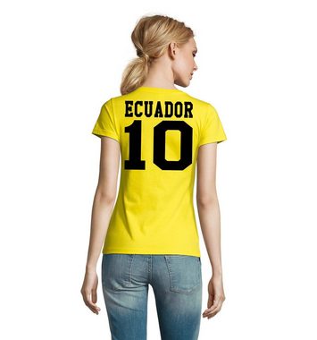 Blondie & Brownie T-Shirt Damen Ecuador Sport Trikot Fußball Weltmeister Copa America