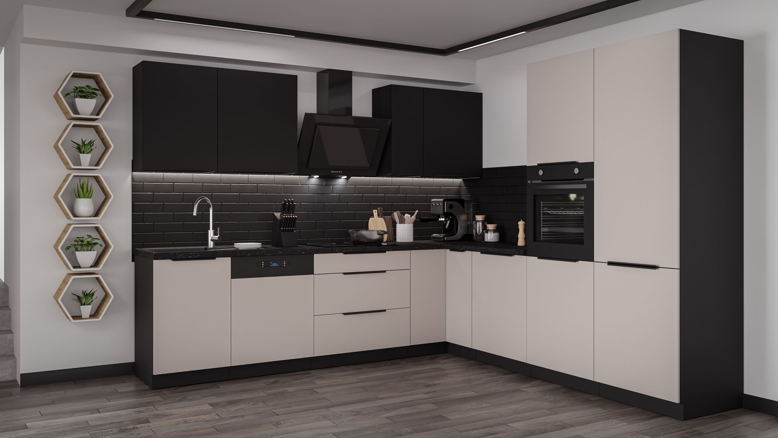 Küchen-Preisbombe Winkelküche ARONA + SIENA 280x270 Küchenzeile Küchenblock günstig online kaufen