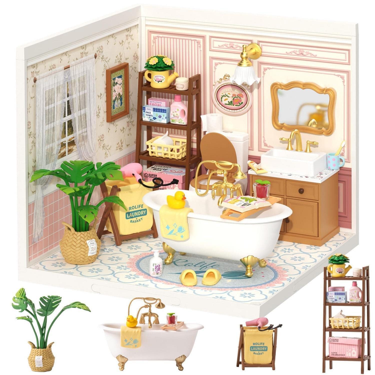 LuxusKollektion Kreativset Miniatur Haus Bausatz Pop Bubble Bathroom