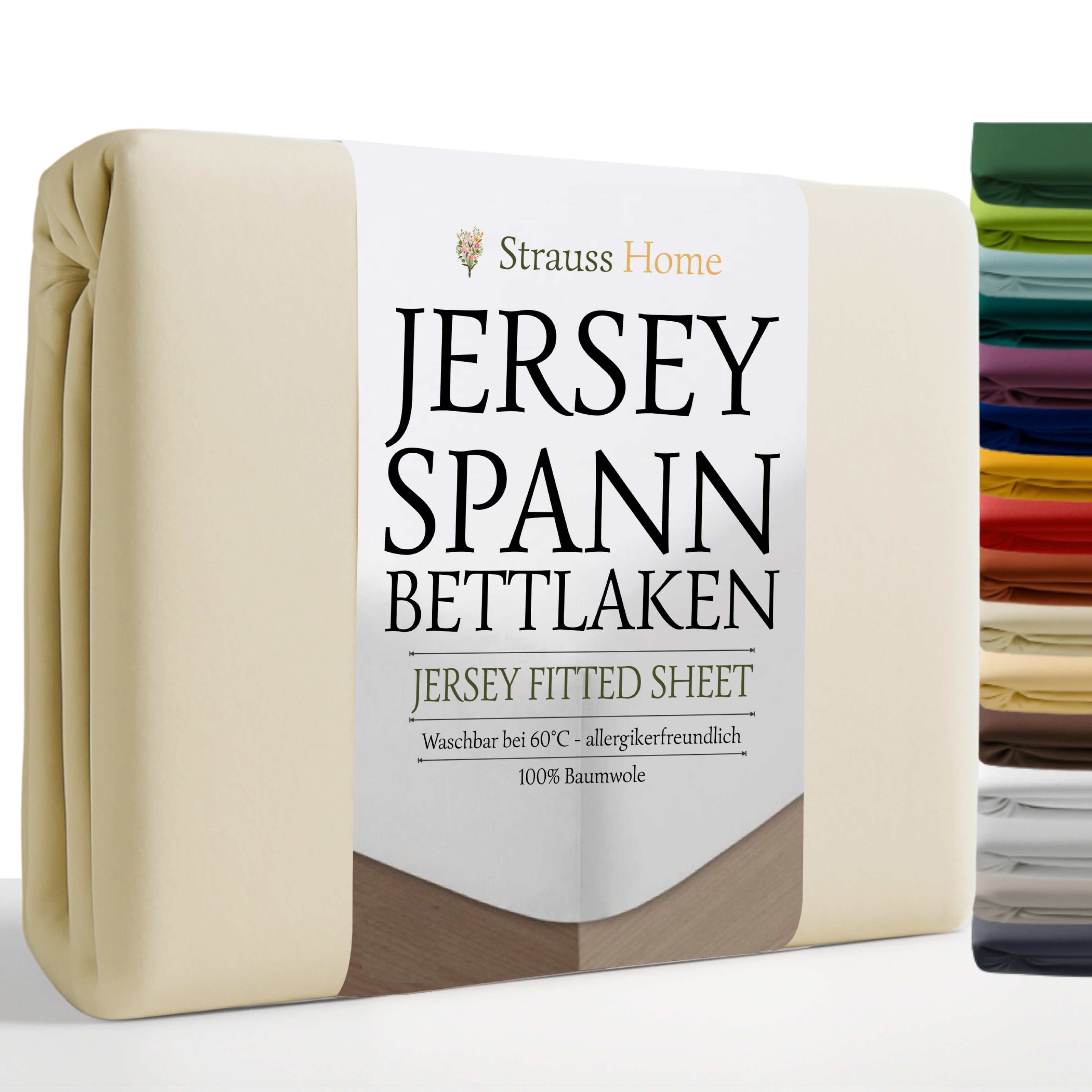 Strauss Home Spannbettlaken Premium, Gummizug: Rundumgummi, günstig online kaufen