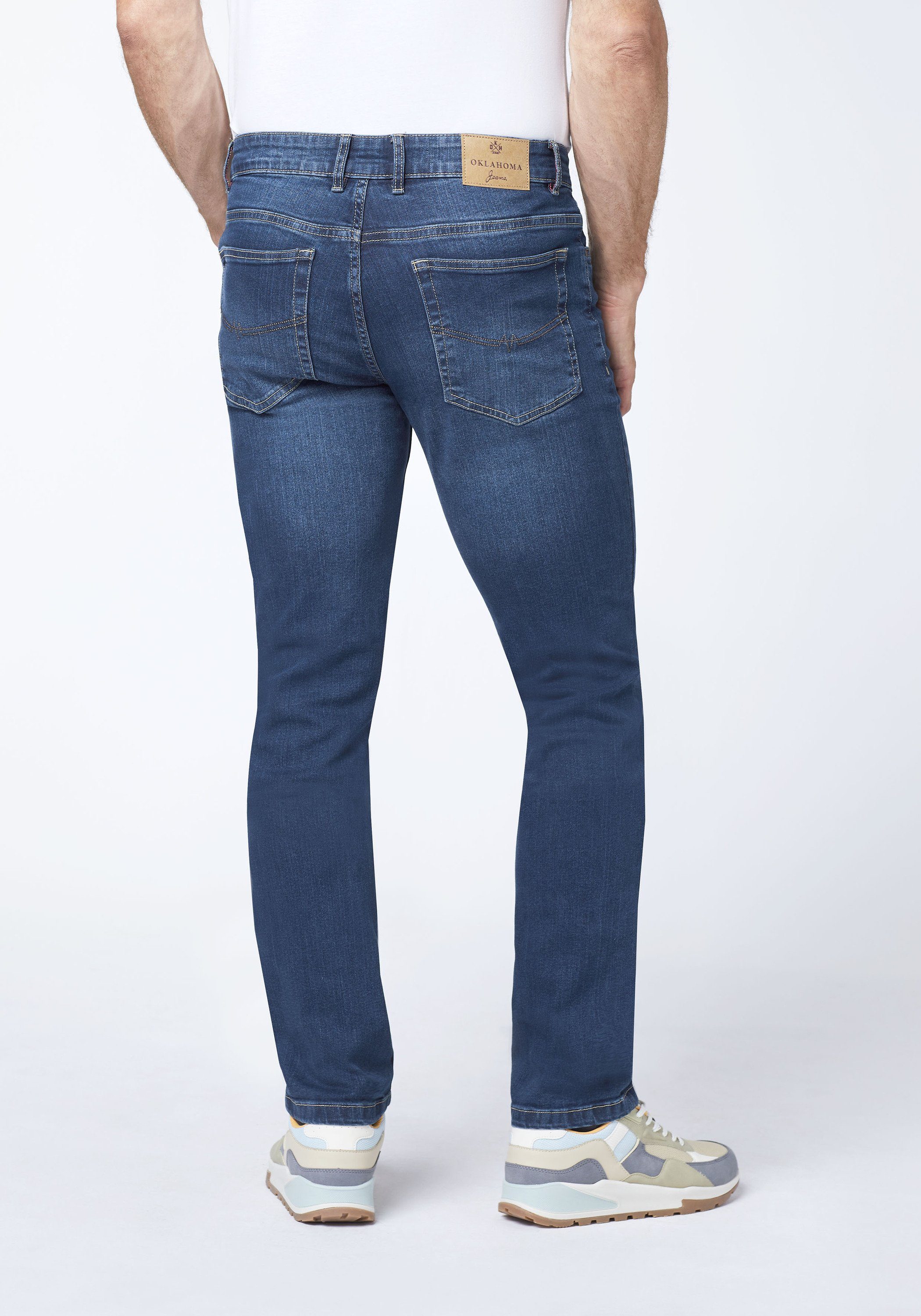 Oklahoma Jeans Straight-Jeans aus blauen Denim (1-tlg)